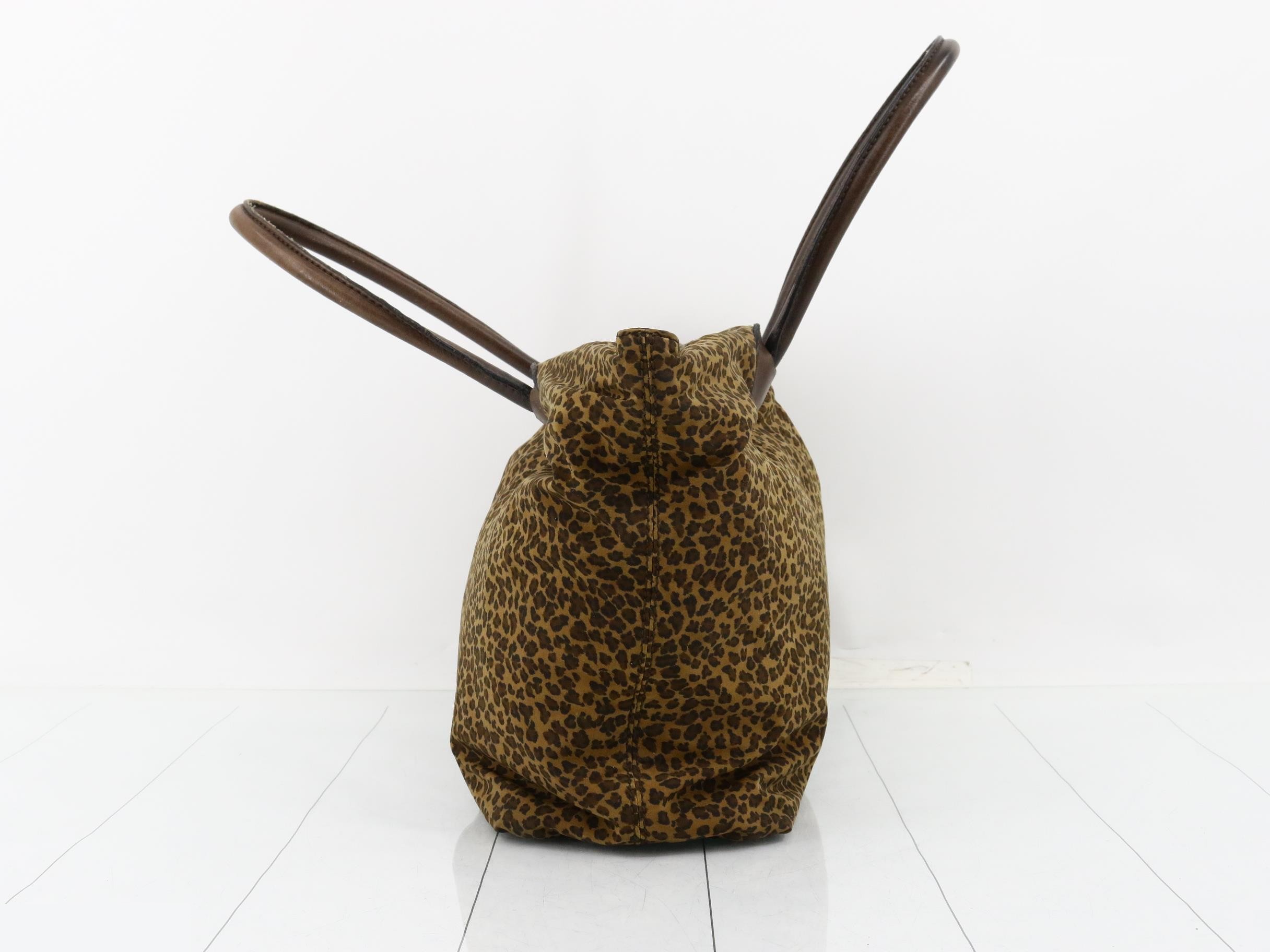 leopard print tote bag — view 3