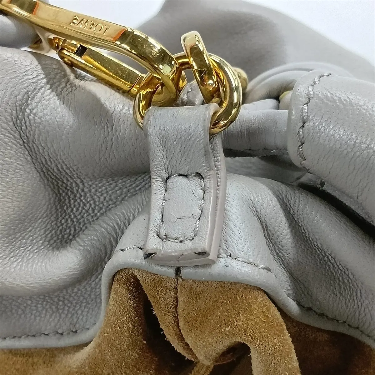 Flamenco Purse Medium Leather 2-Way Shoulder Bag, Gray — view 11