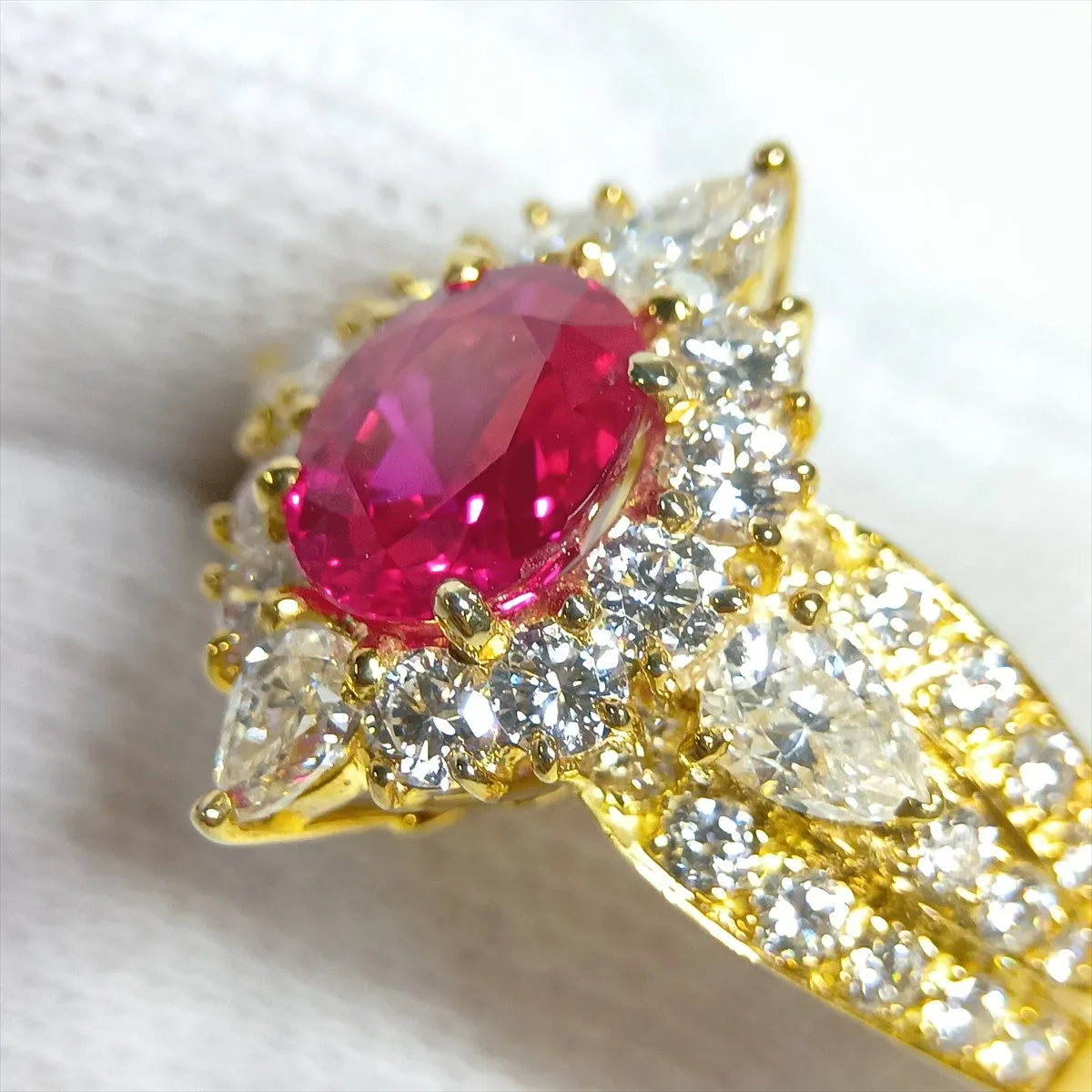 Ruby and Diamond Ring, Metal Purity Unknown, 7.1g, NY58408. Features: — view 8