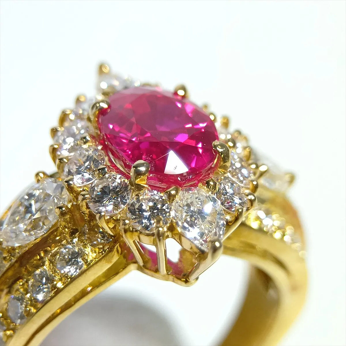 Ruby and Diamond Ring, Metal Purity Unknown, 7.1g, NY58408. Features: — view 9