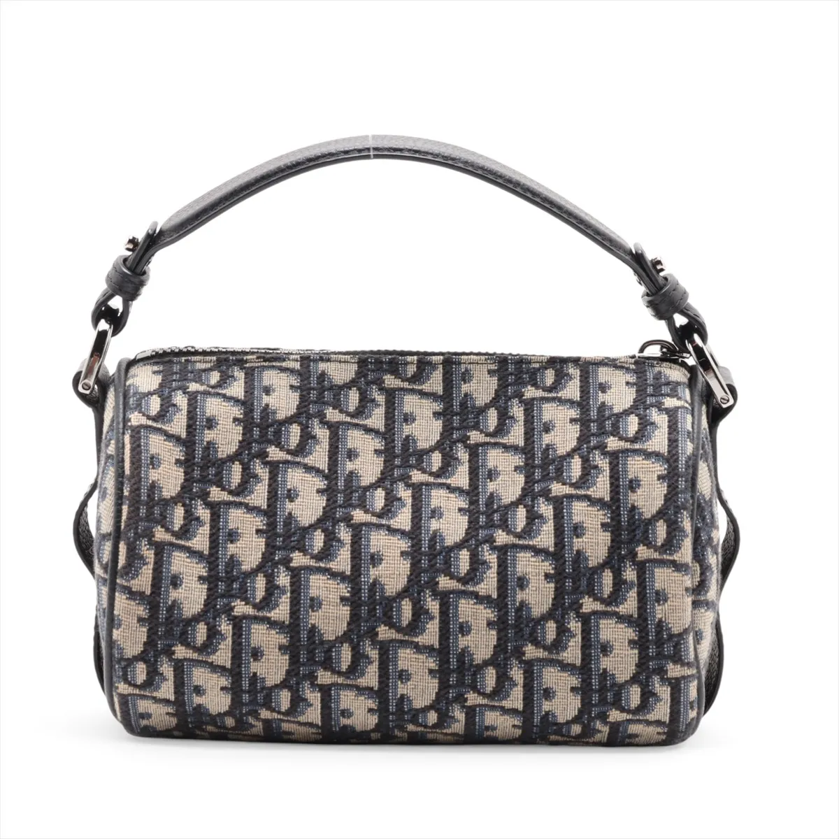 Oblique Roller Bag, Canvas x Leather Shoulder Bag, Navy x Black — view 2