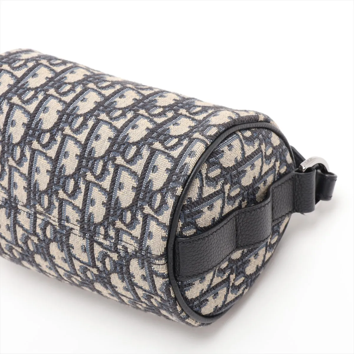Oblique Roller Bag, Canvas x Leather Shoulder Bag, Navy x Black — view 3