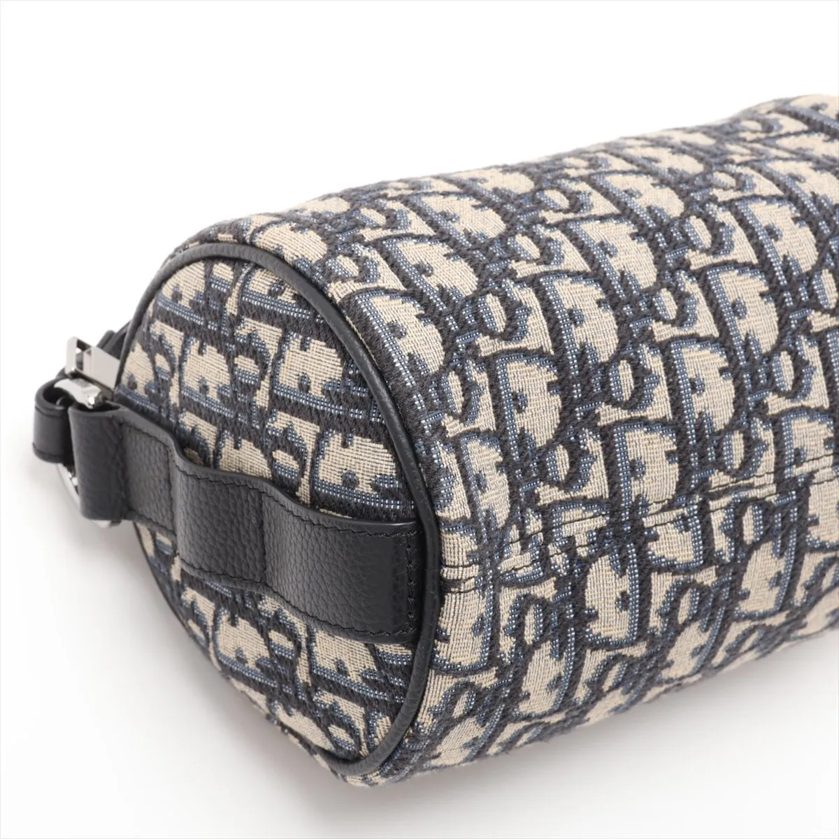 Oblique Roller Bag, Canvas x Leather Shoulder Bag, Navy x Black — view 4
