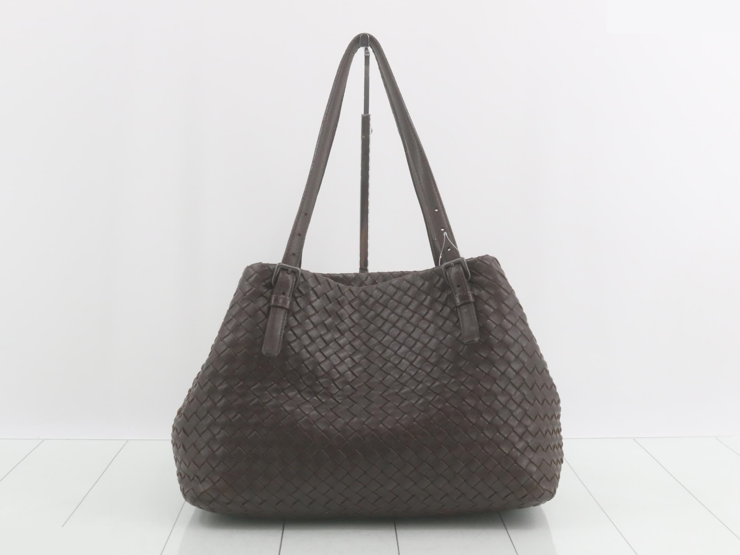 Intrecciato Leather Tote Bag