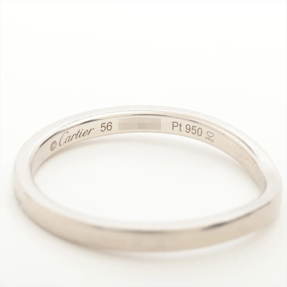 Ballerina Curve Wedding Ring, Pt950, 3.6g, Size 56, EWB623 — view 3