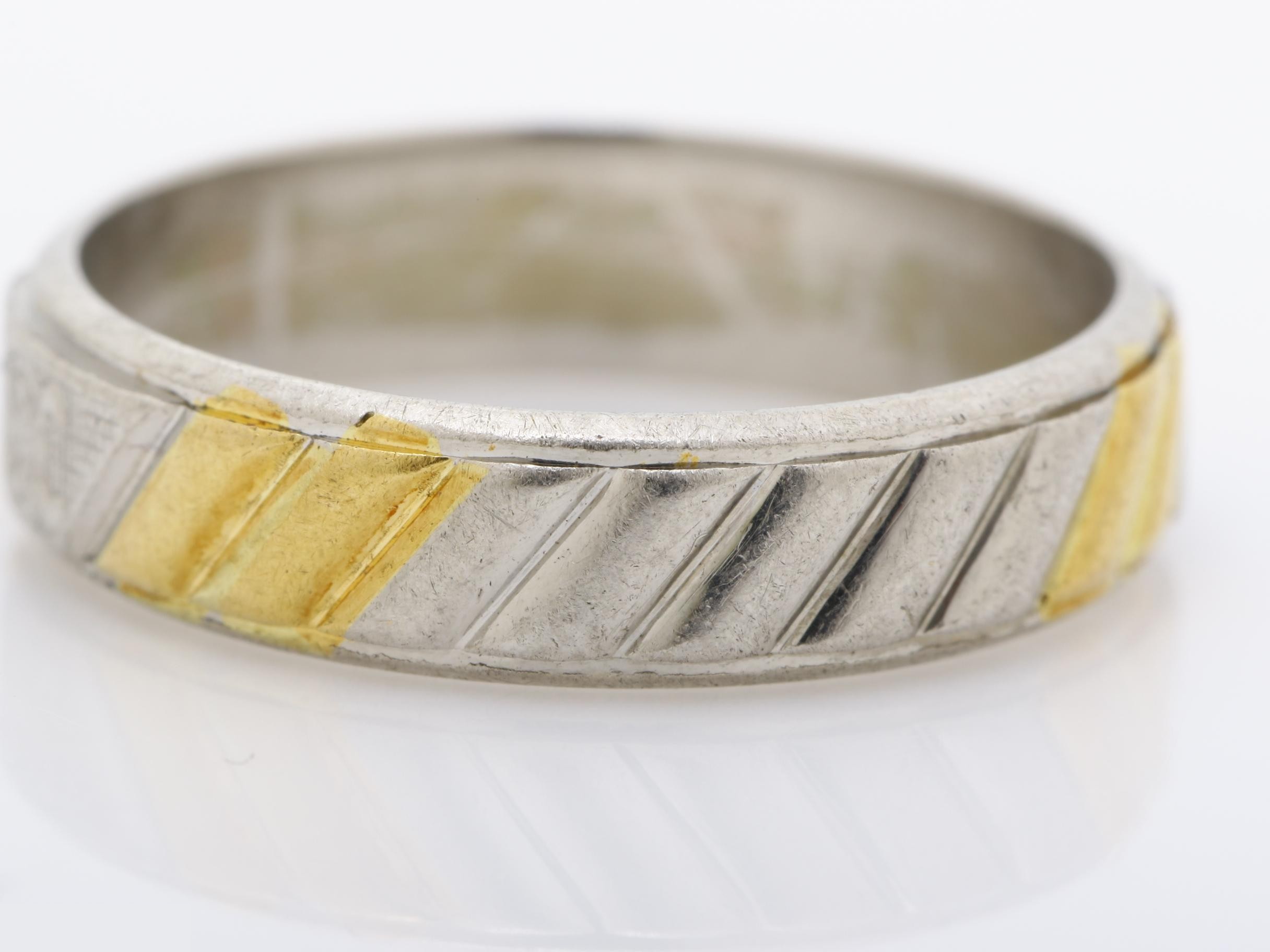 Pt850/K18 Celine Combination Ring, 3.6g — view 3