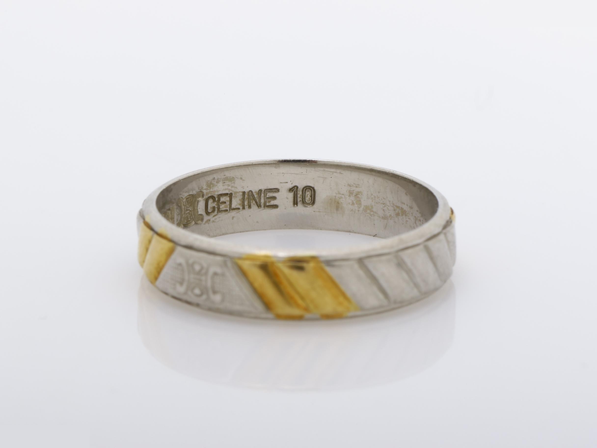 Pt850/K18 Celine Combination Ring, 3.6g — view 4