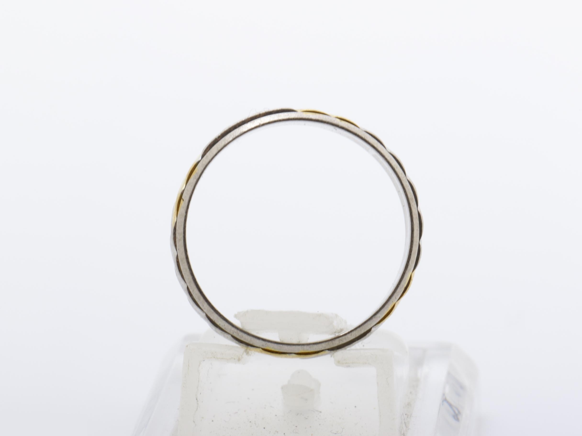 Pt850/K18 Celine Combination Ring, 3.6g — view 5