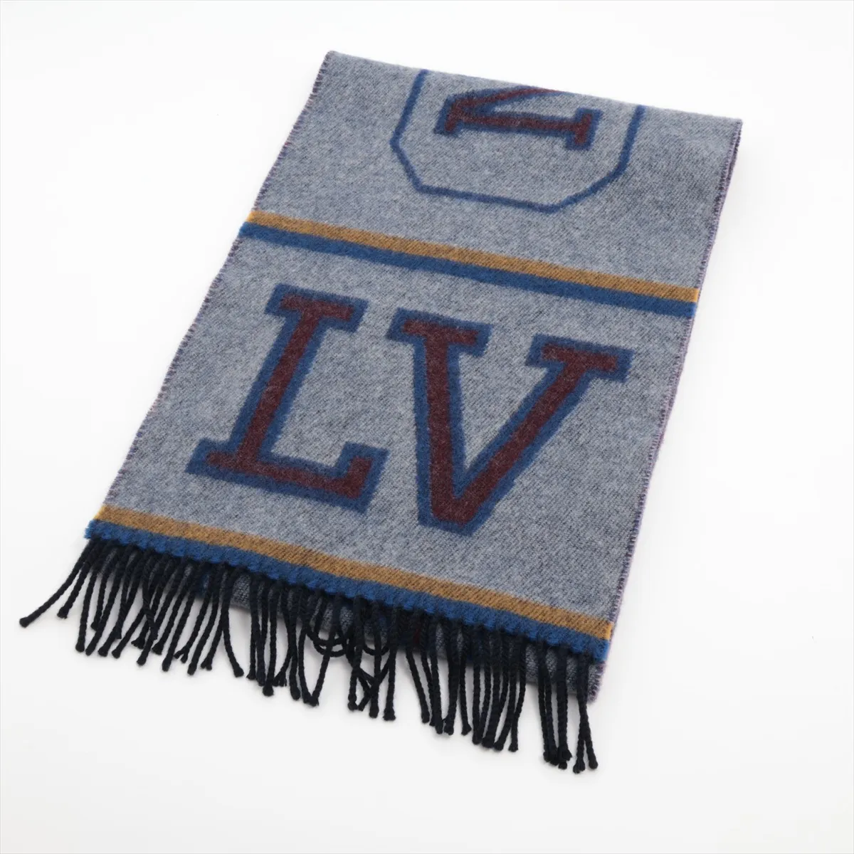 M71658 Echarpe LV Athletics AB0197 Scarf, Wool x Cashmere, Bordeaux,