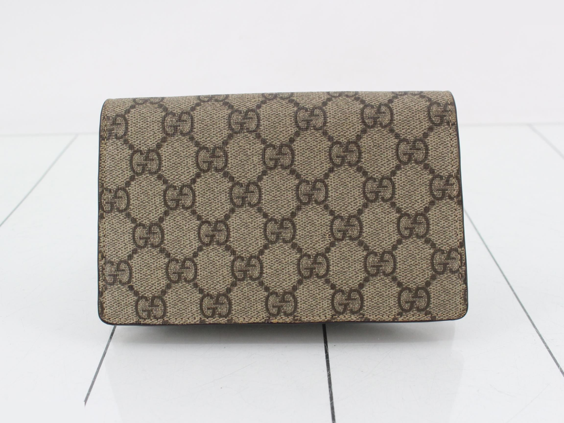 Dionysus GG Supreme Suede Chain Wallet — view 2