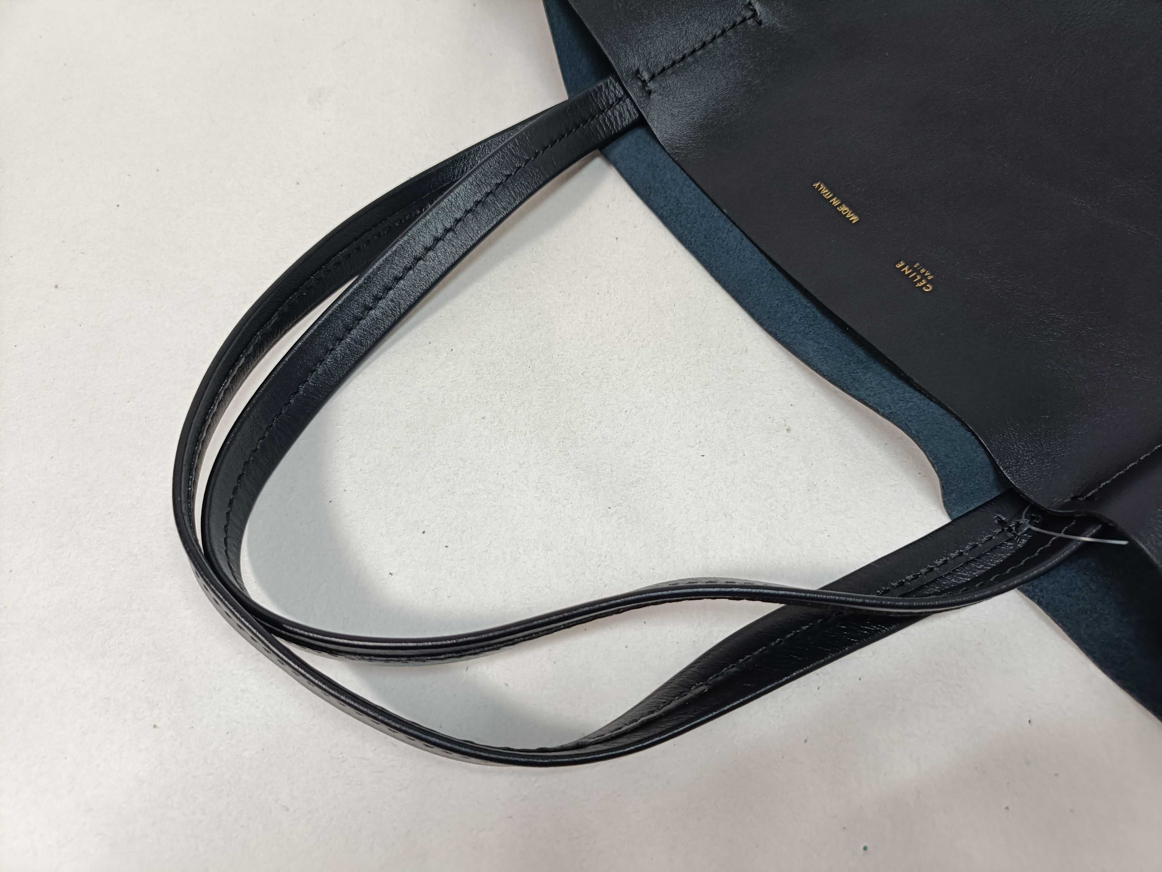 Horizontal Cabas Leather Tote Bag, Black Tote Bag — view 3
