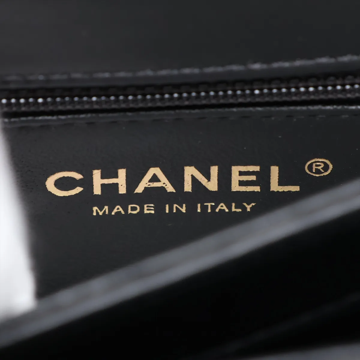 Trendy CC Lambskin 2-Way Handbag, Black with Gold Hardware, 28422447, serial number in the 28 range. — view 12