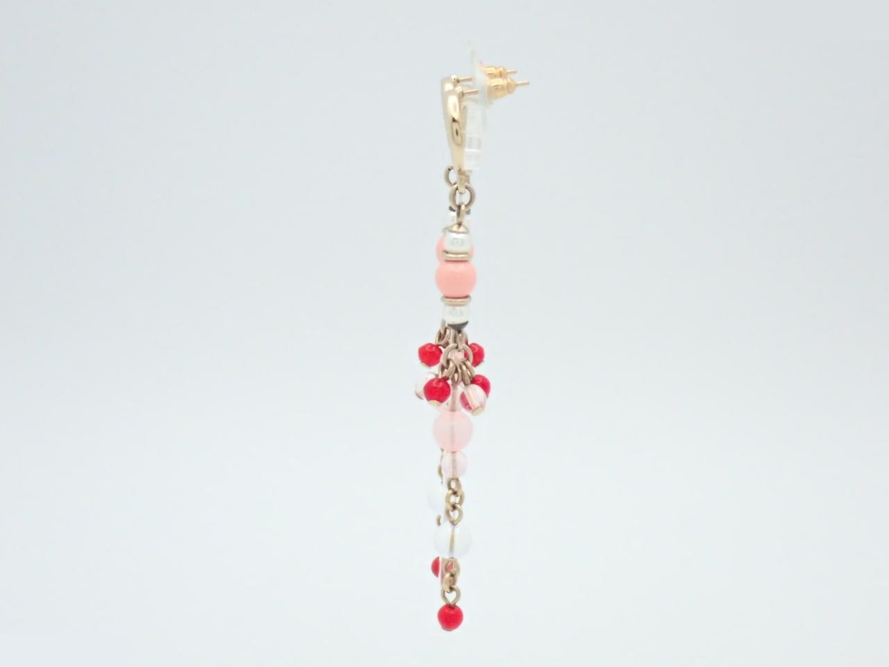A19S Color Stone Swing Coco Mark Earrings — view 3