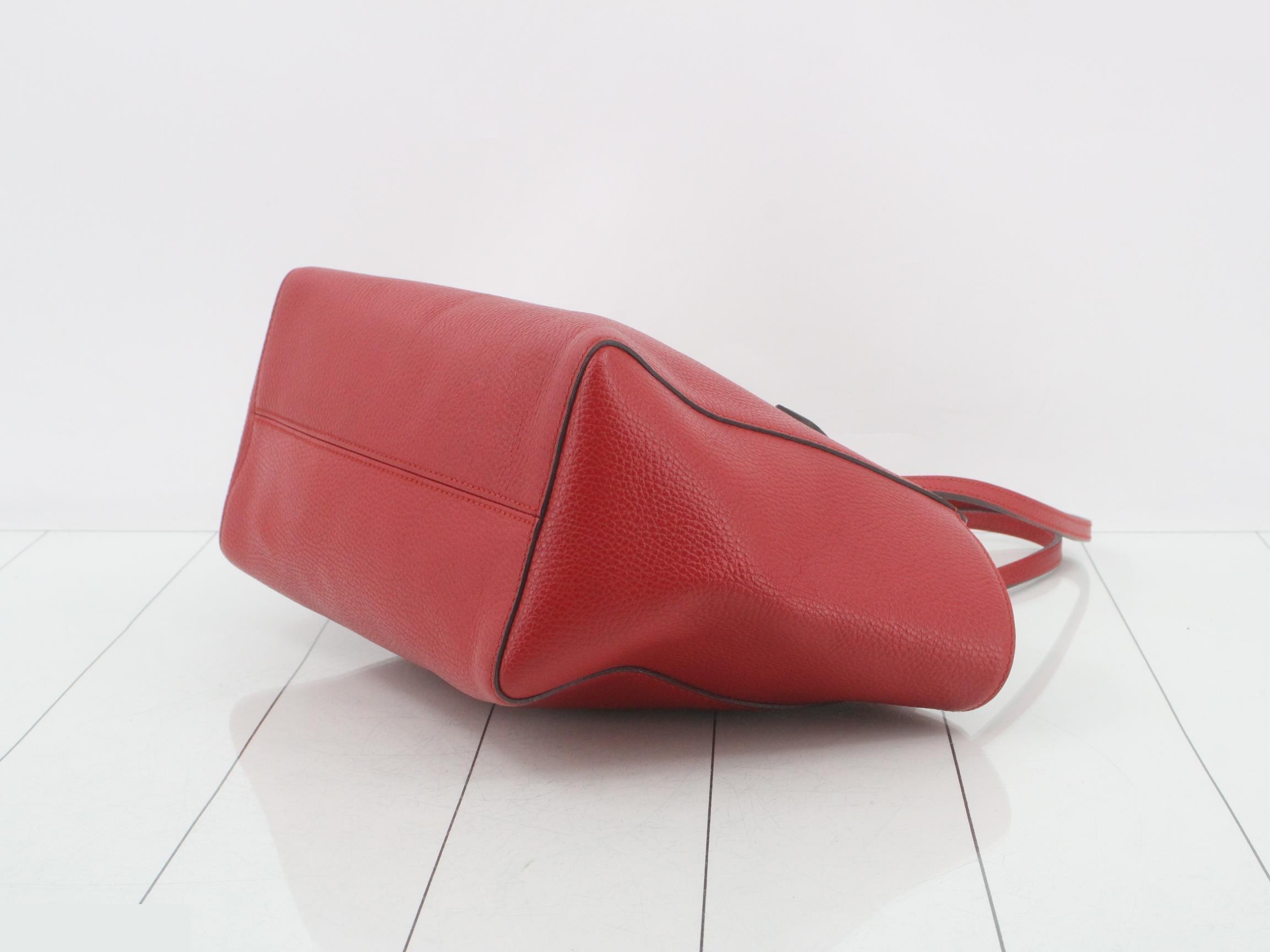 Swing Tote Bag, Red Leather, 354408, 520981 — view 6