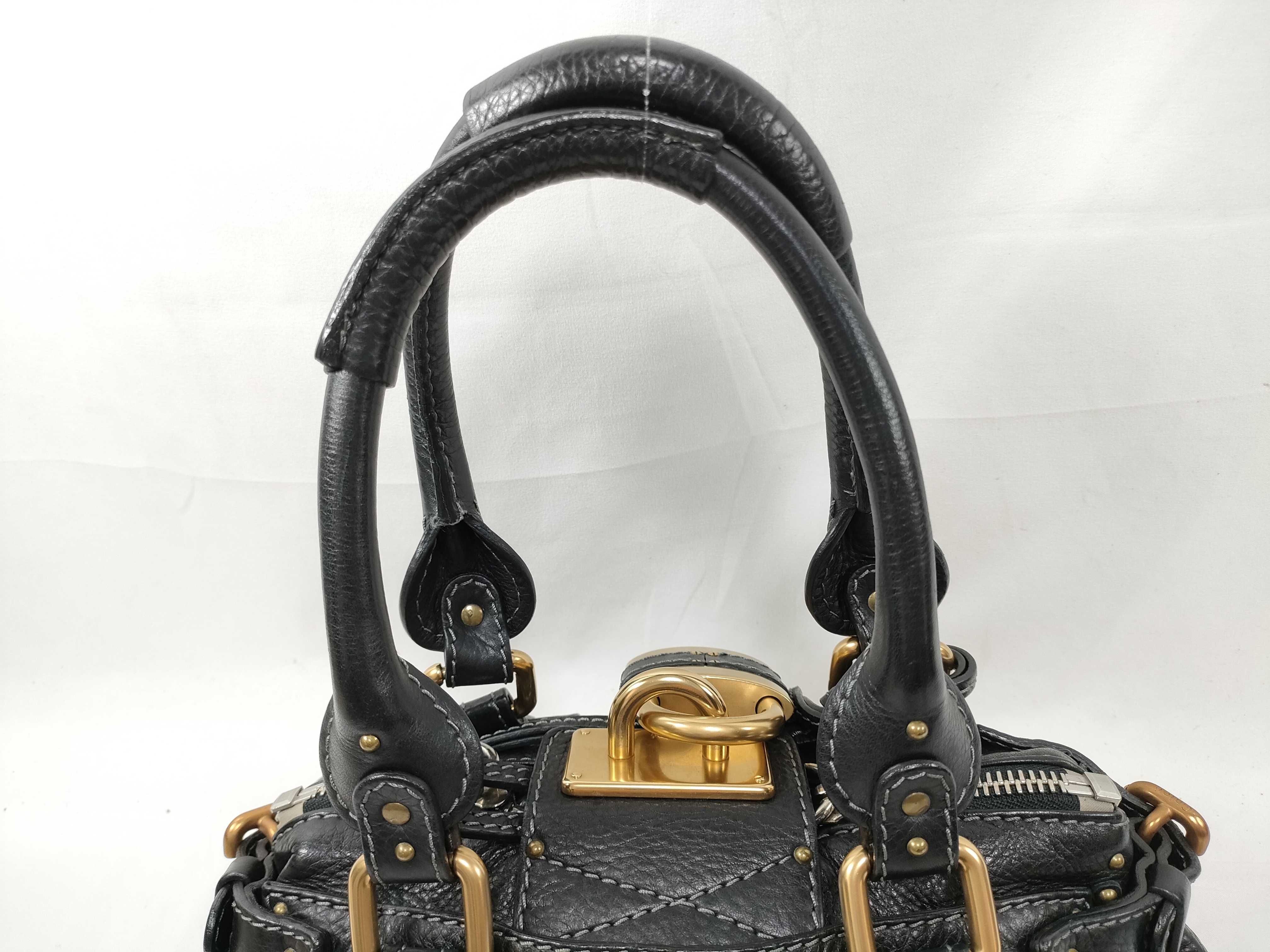 Paddington Leather Handbag, Black — view 3