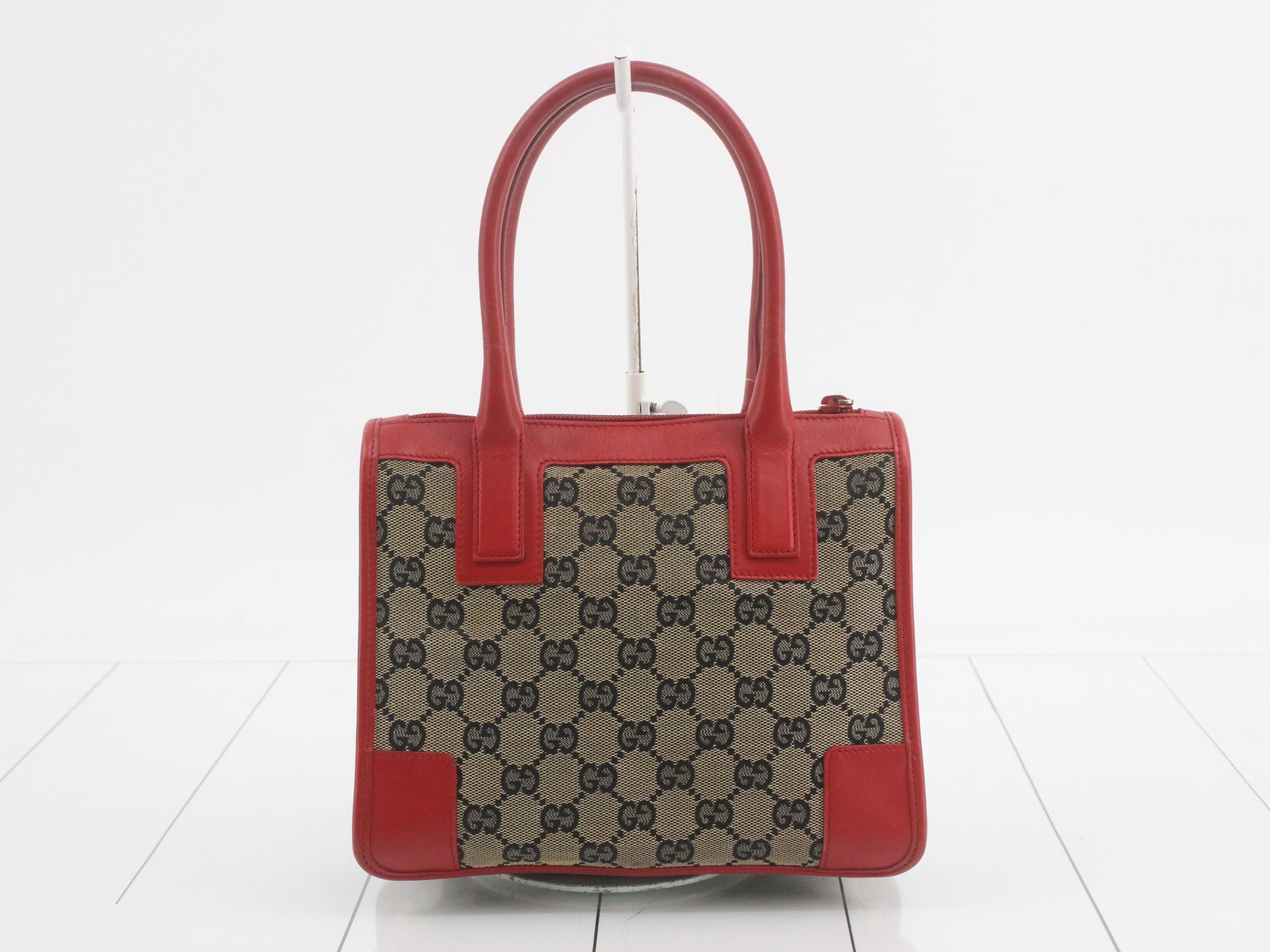 GG canvas handbag, red. — view 2