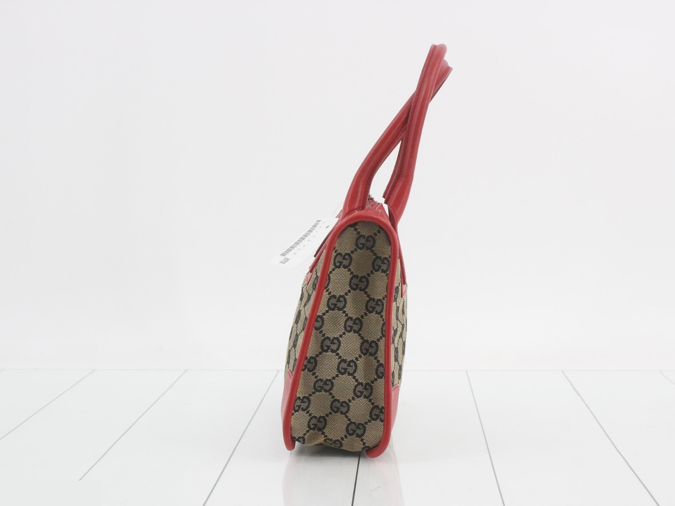 GG canvas handbag, red. — view 3
