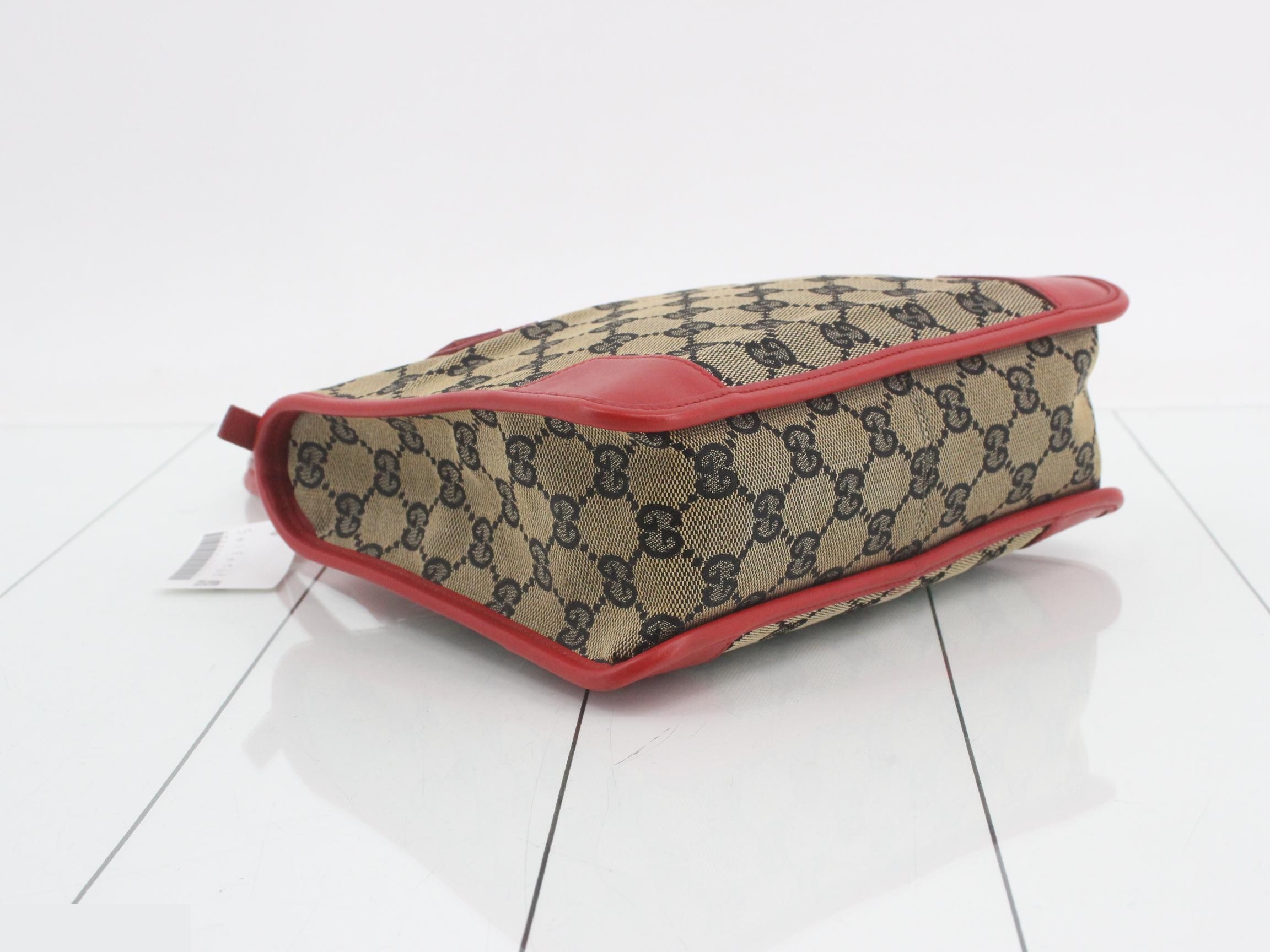GG canvas handbag, red. — view 5