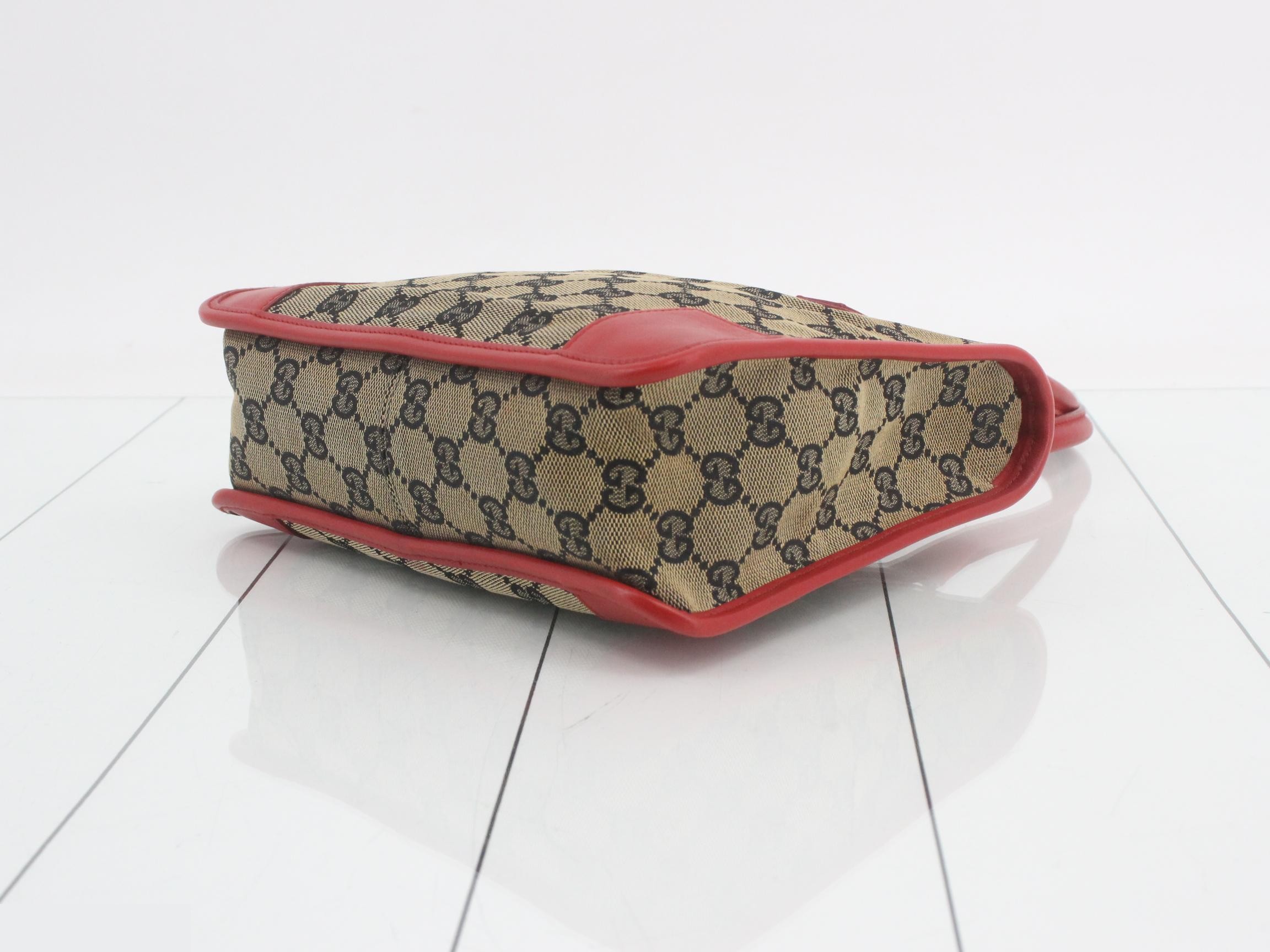 GG canvas handbag, red. — view 6