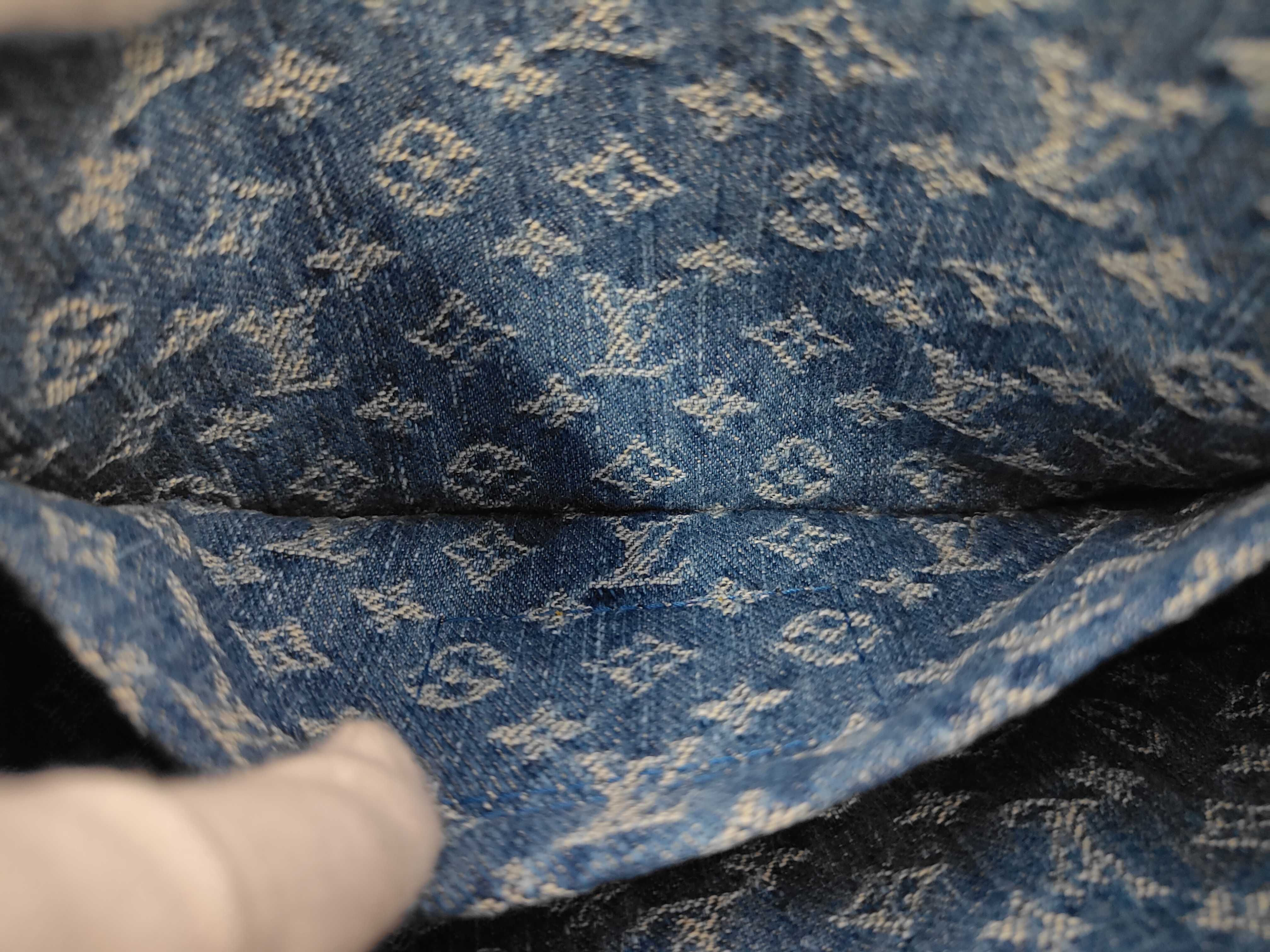LV x TM Takashi Murakami Denim Monogram Cherry Pochette Accessoires 2-way Chain Shoulder Bag with Tags, RFID Recognized. — view 7
