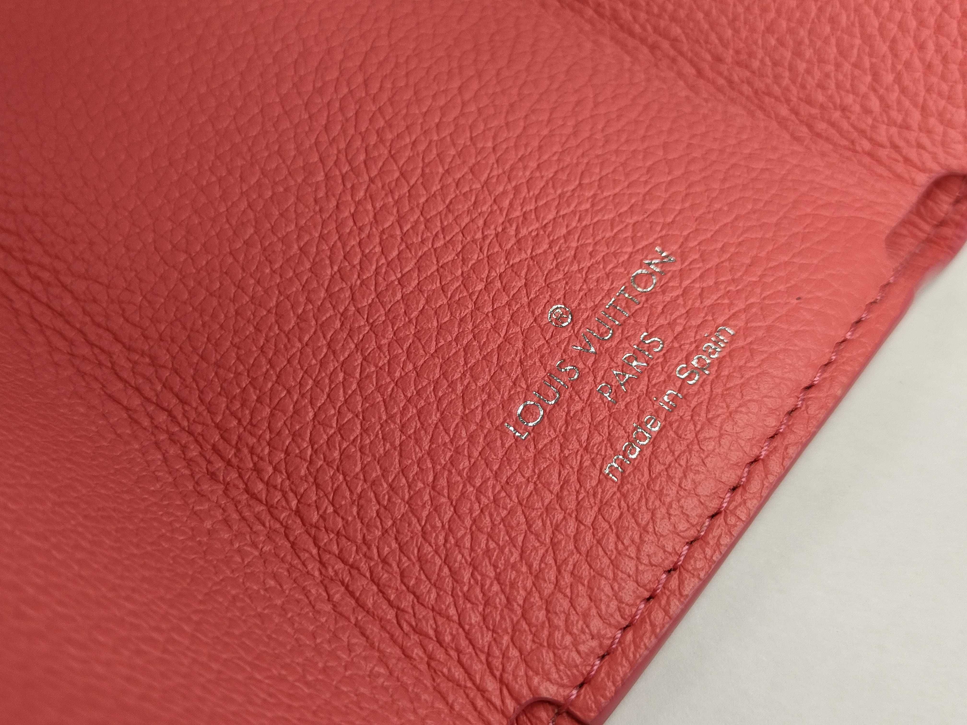 Pink Calf Leather Portefeuille Lockmini Wallet — view 12