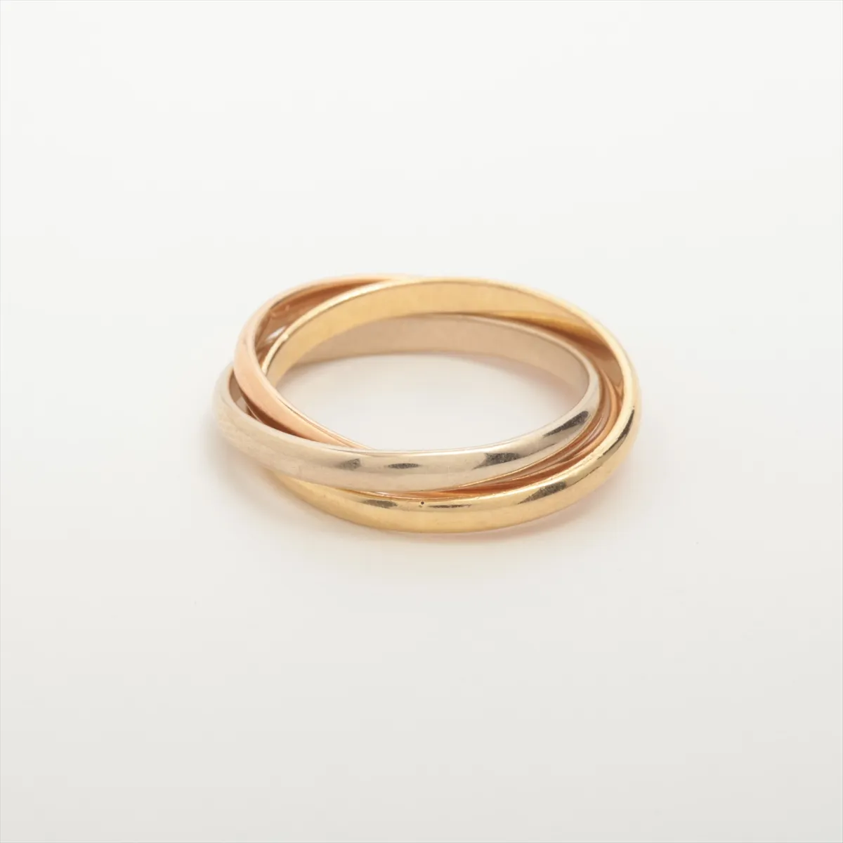 Trinity Ring 750 (Yellow Gold x Pink Gold x White Gold) 3.0g Size 49 O9292J — view 2