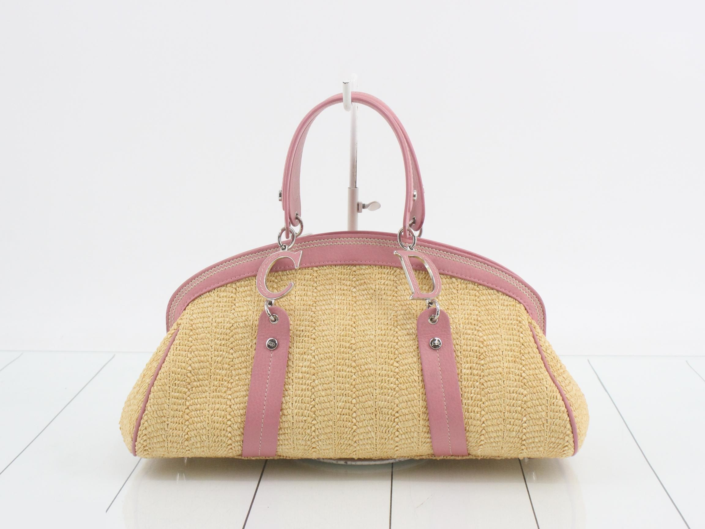 Detective Raffia Pink Shoulder Bag — view 2