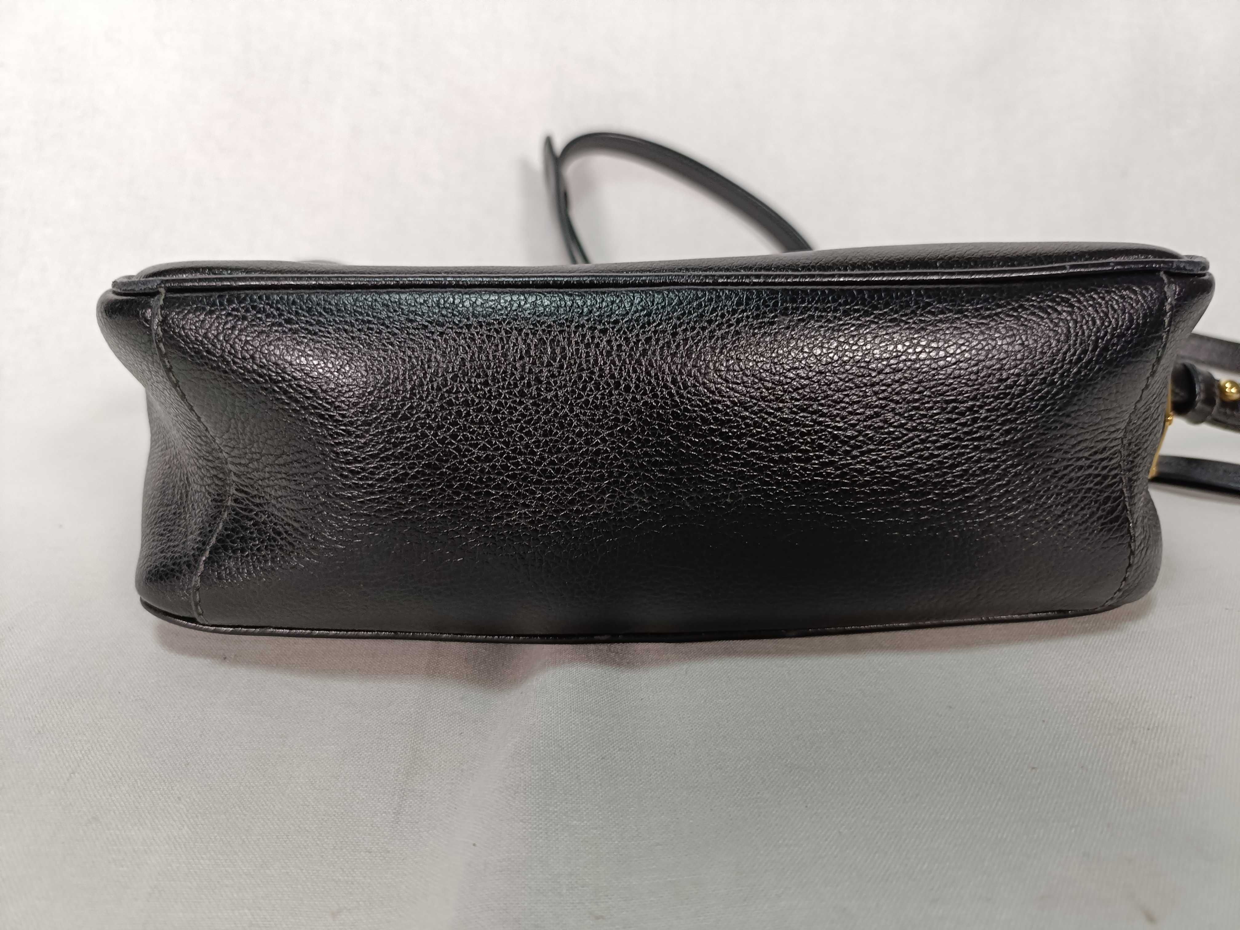 Logo Leather Shoulder Bag Black Shoulder Bag — view 12