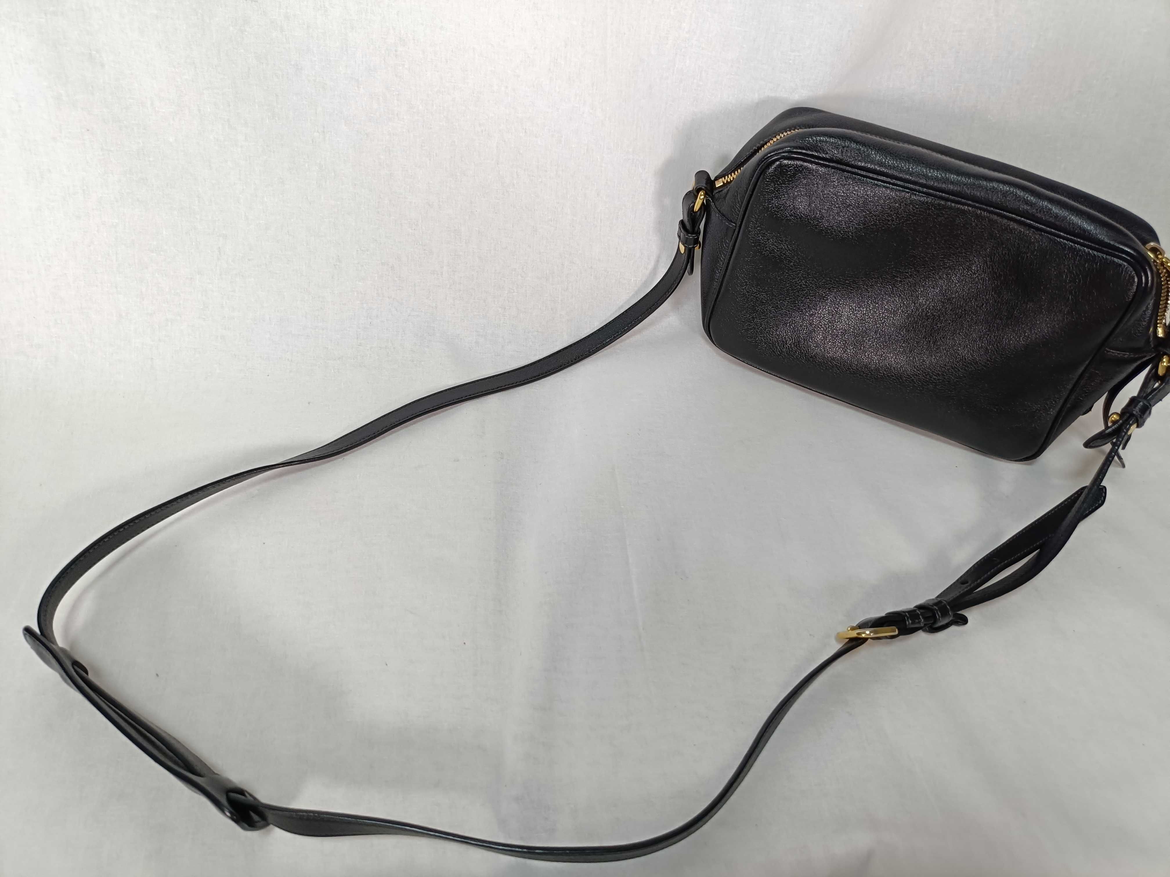 Logo Leather Shoulder Bag Black Shoulder Bag — view 10