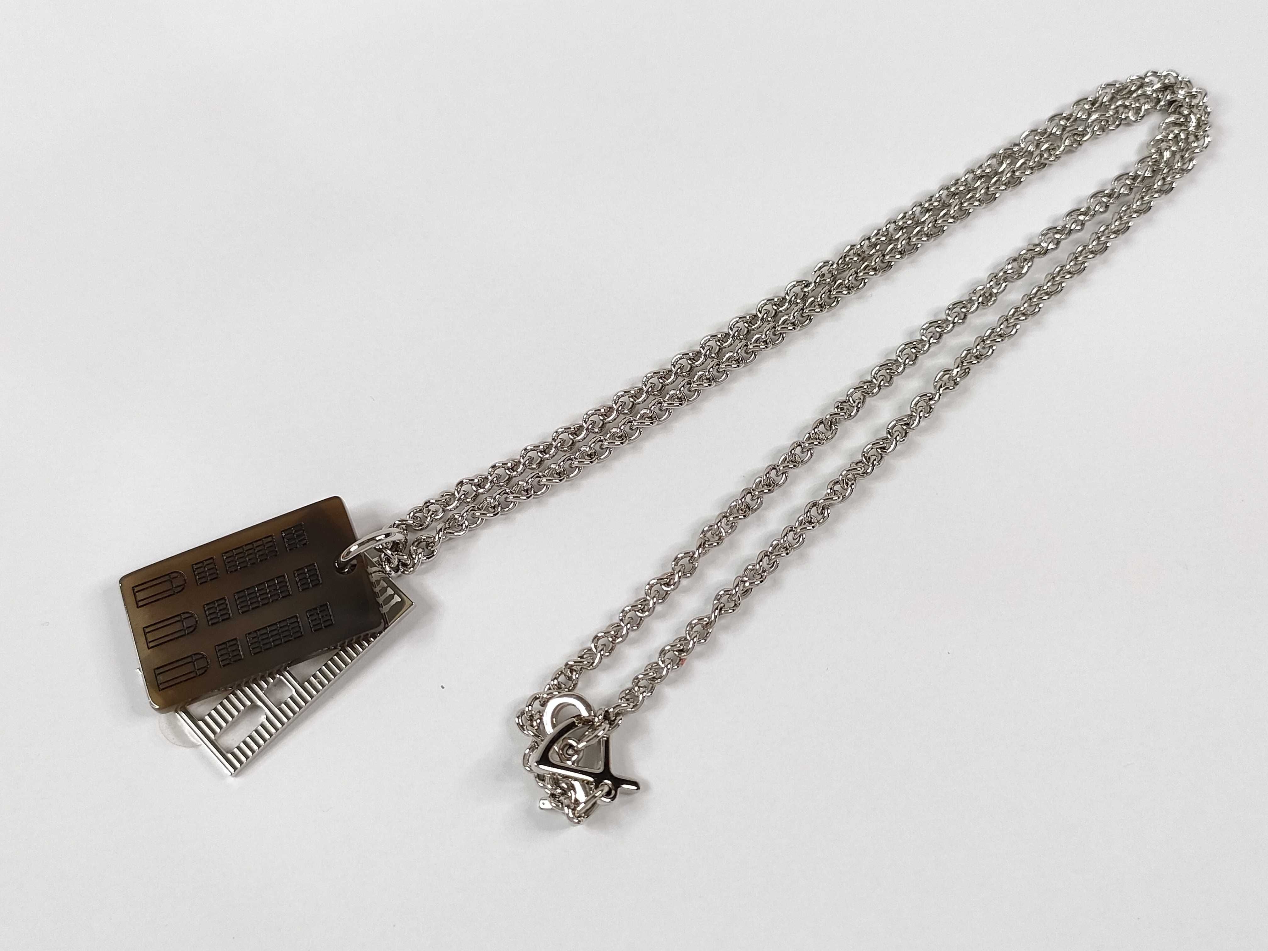 24 Faubourg Necklace, Buffalo Horn, Silver Hardware, Unused, Hermes Necklace — view 8