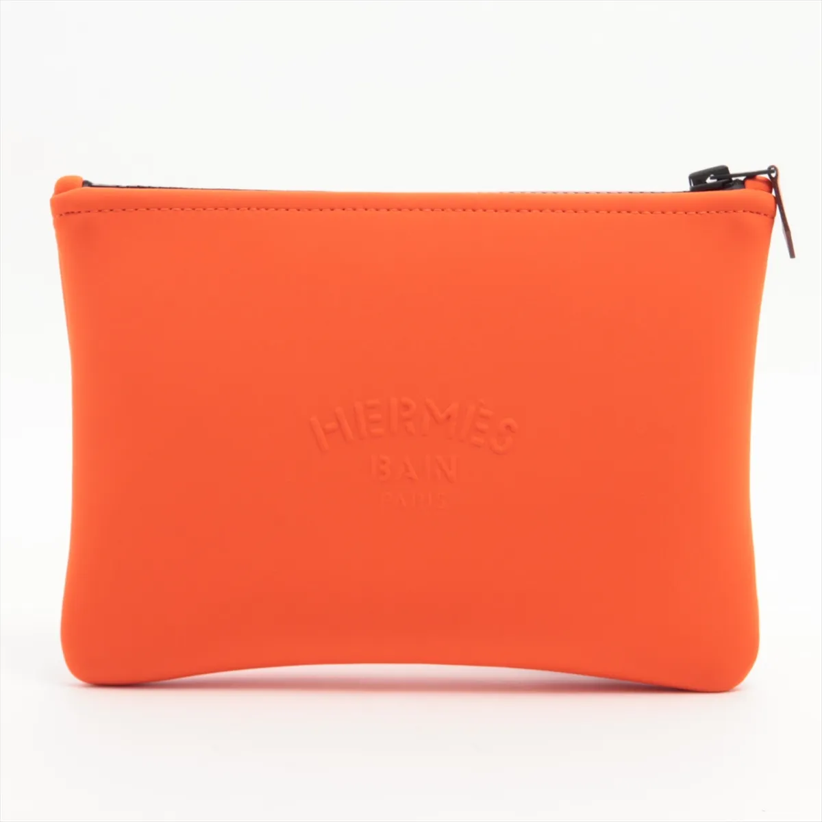 Trousse Flat PM Neoban Polyamide Pouch Orange Black Hardware — view 2
