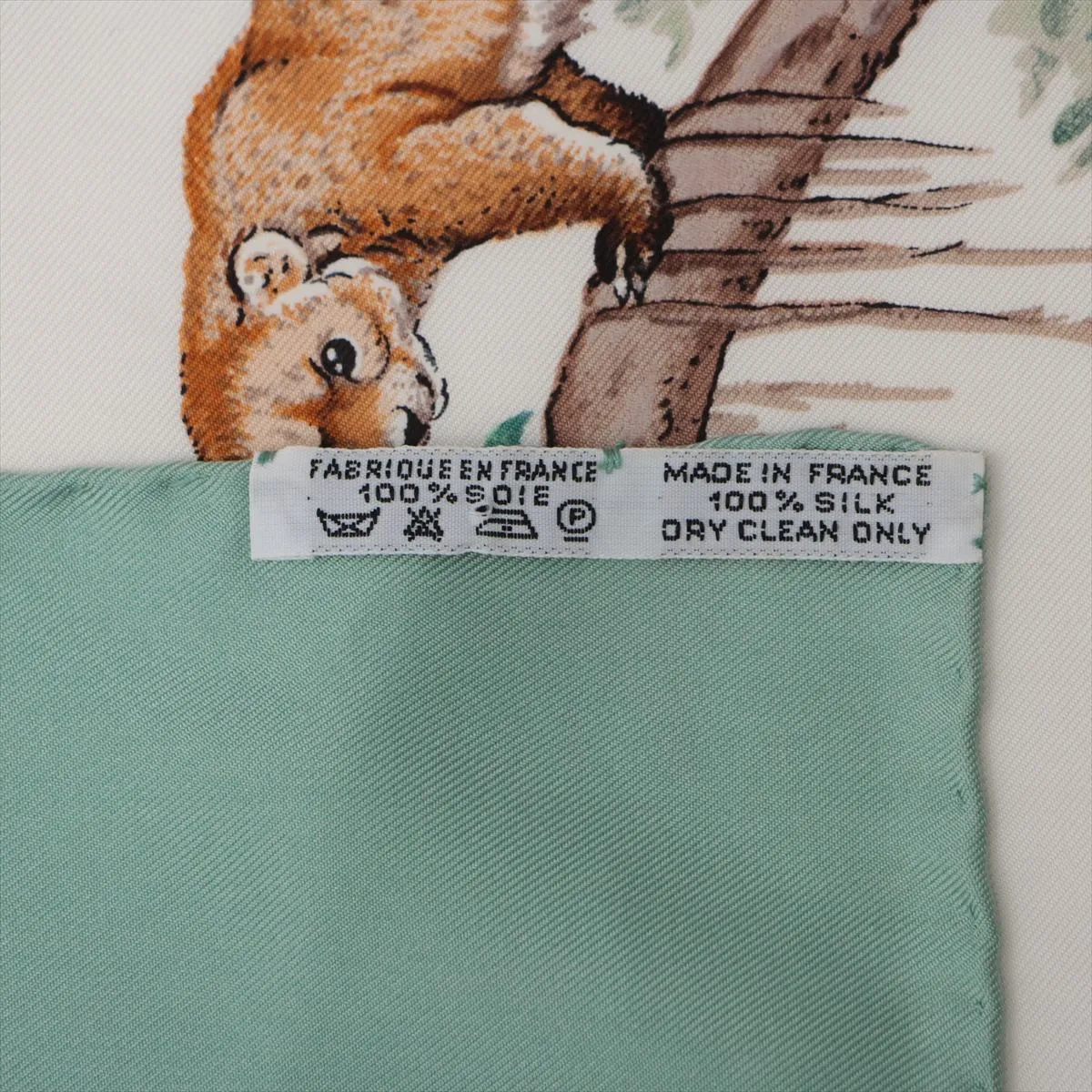 Carre 90 EQUATEUR Equator Scarf Silk Green — view 6