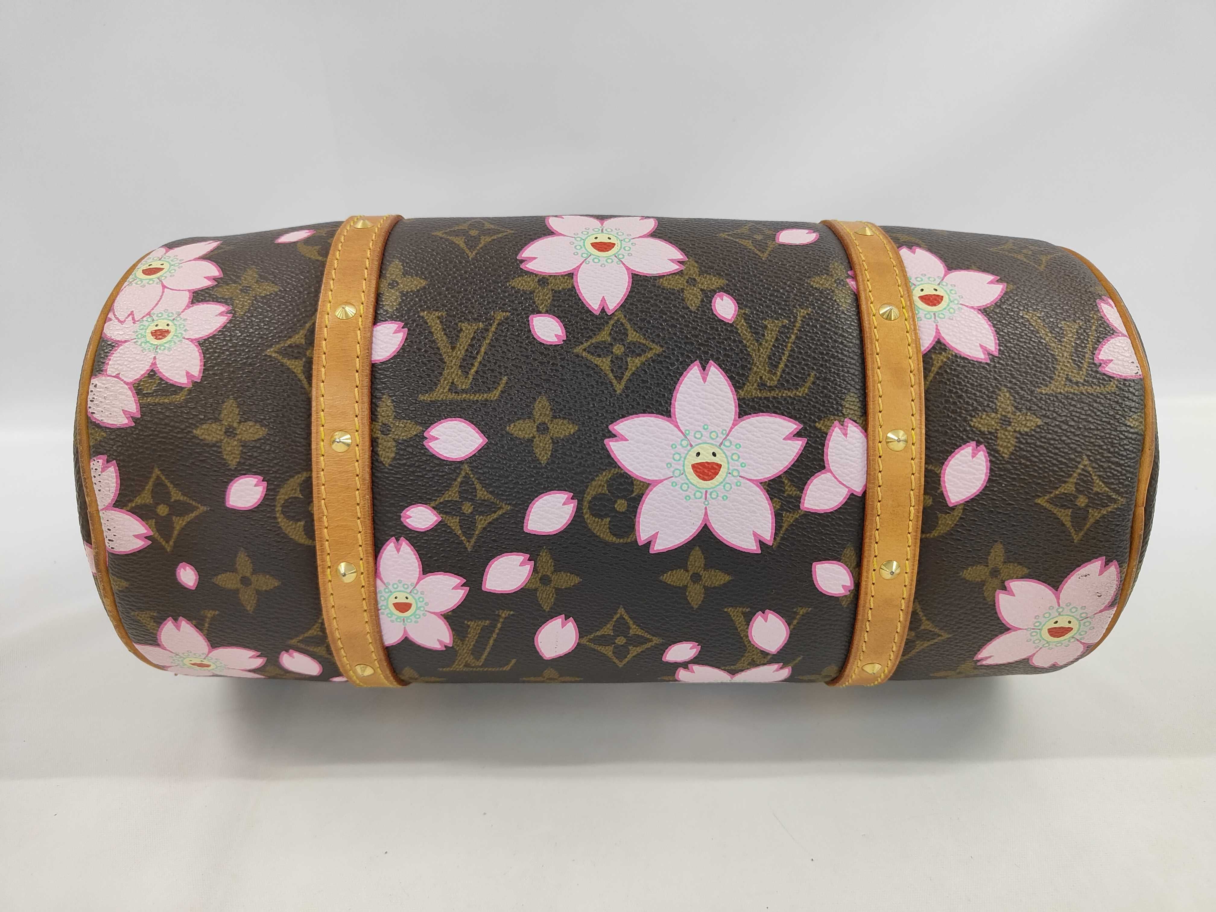 Monogram Cherry Blossom Papillon Takashi Murakami Cherry Blossom Motif M9 Handbag — view 3