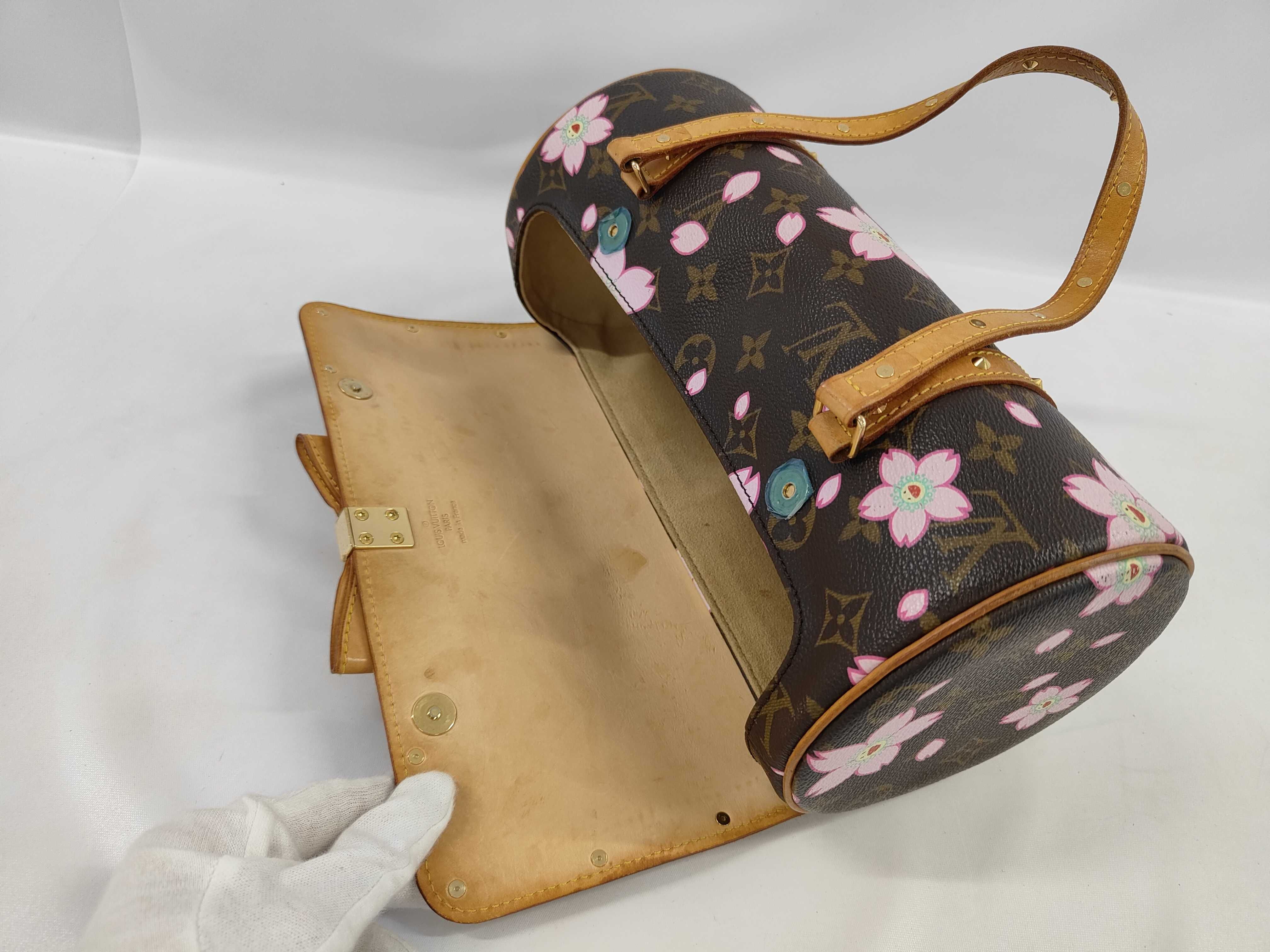 Monogram Cherry Blossom Papillon Takashi Murakami Cherry Blossom Motif M9 Handbag — view 8