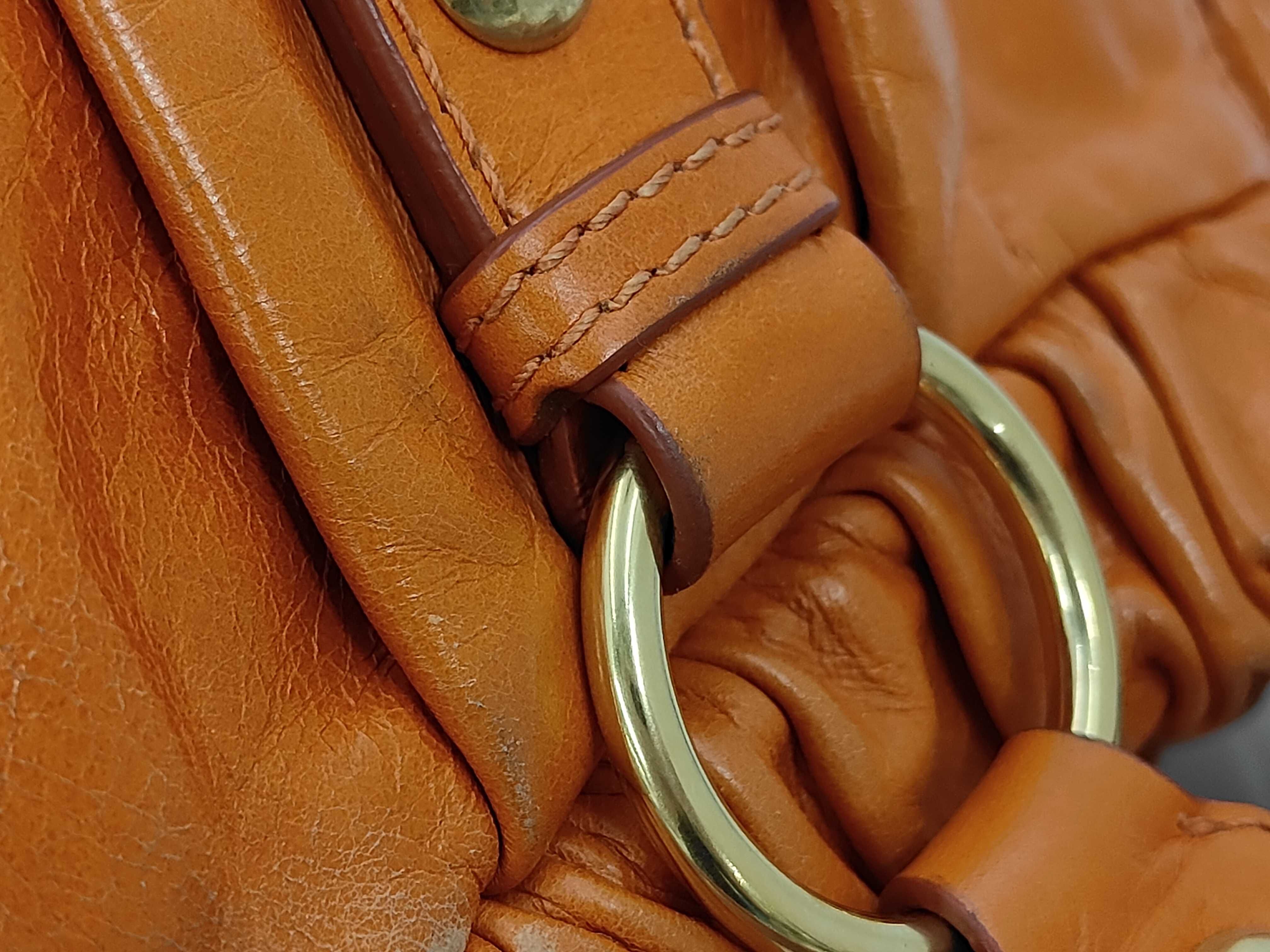 Vitello Luxe Orange 2-way Handbag with Shoulder Strap (Shoulder Bag) — view 7