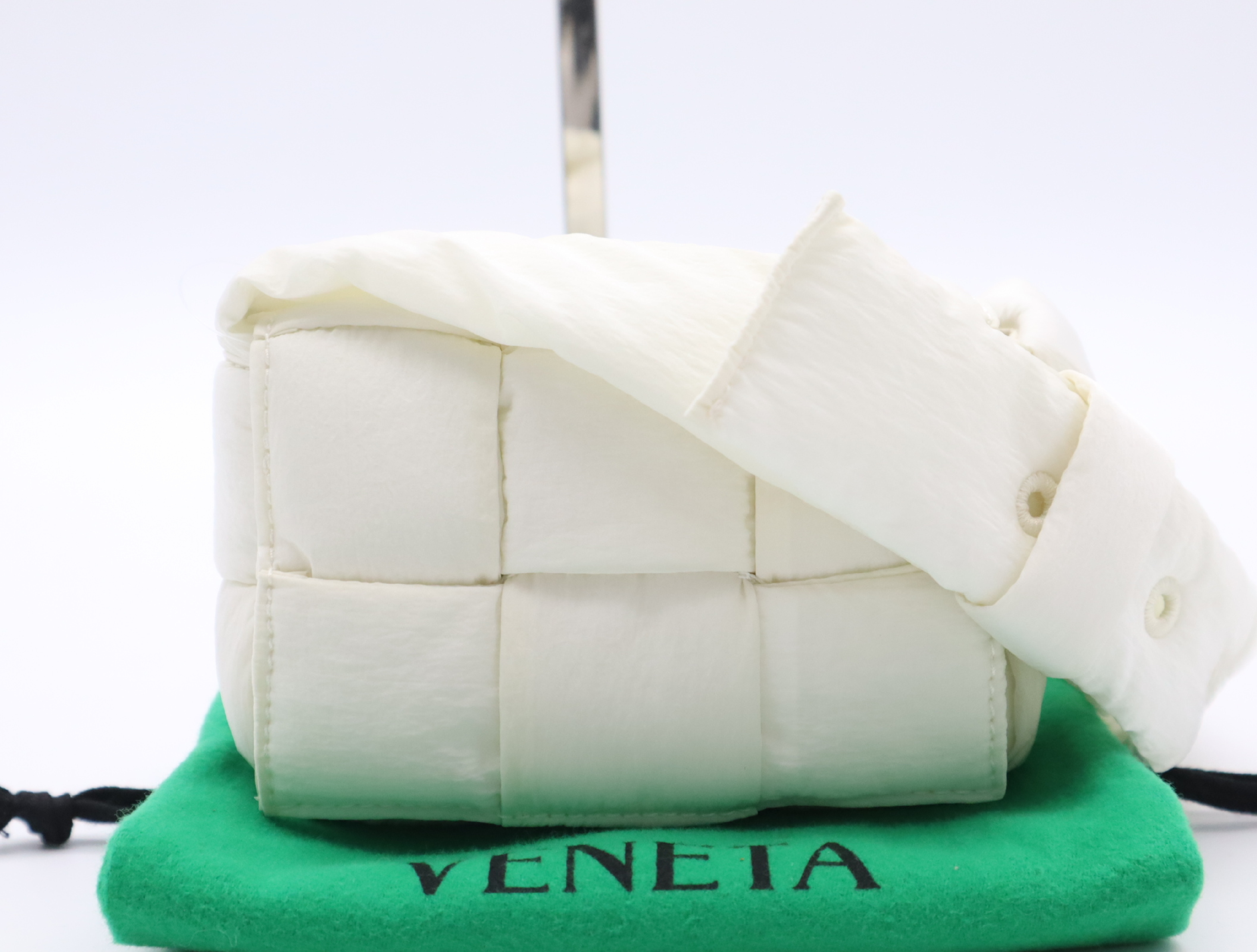Nylon Candy Cassette Off-White Shoulder Bag with Dust Bag