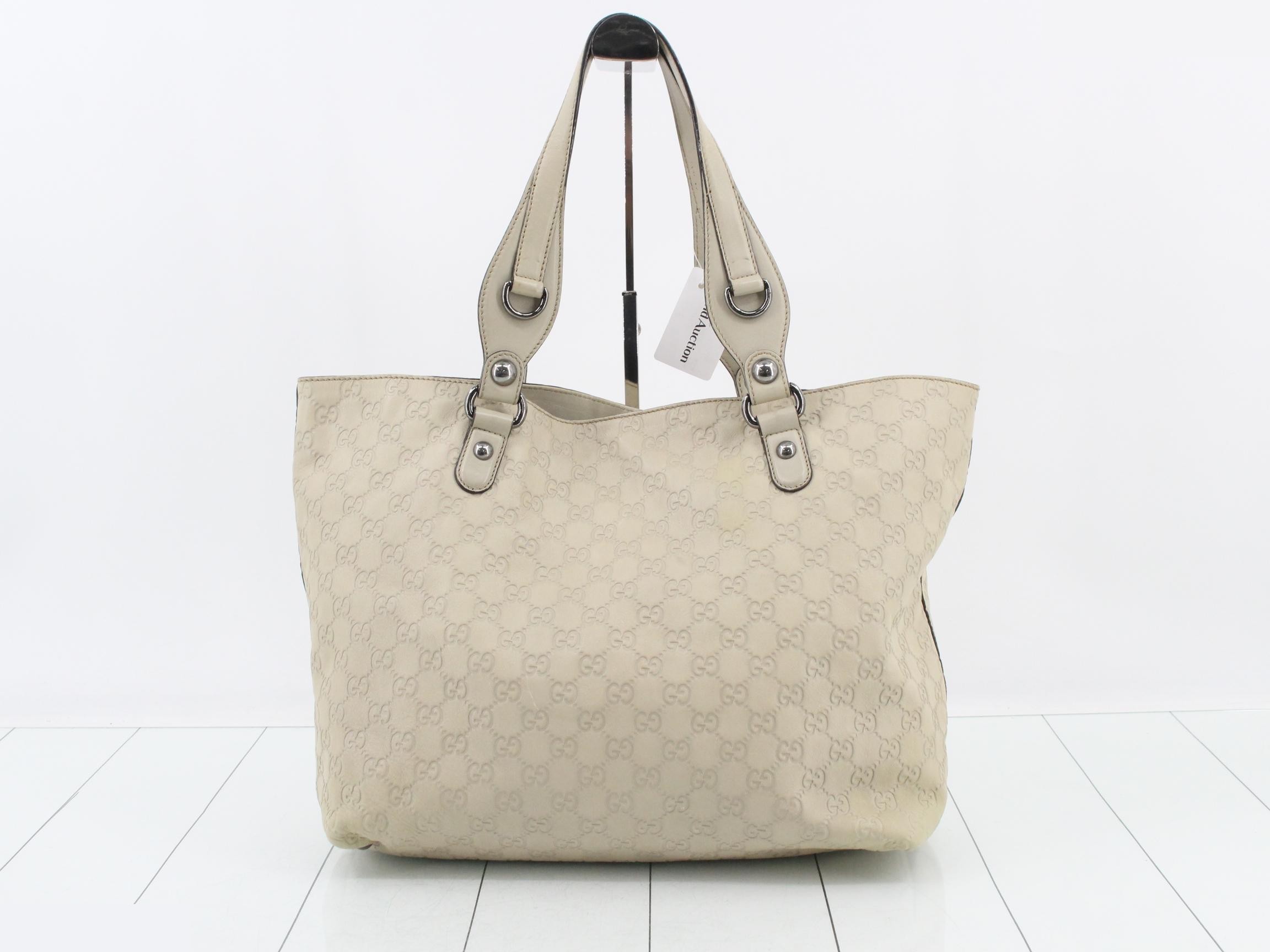 Guccissima tote bag, leather, ivory — view 2