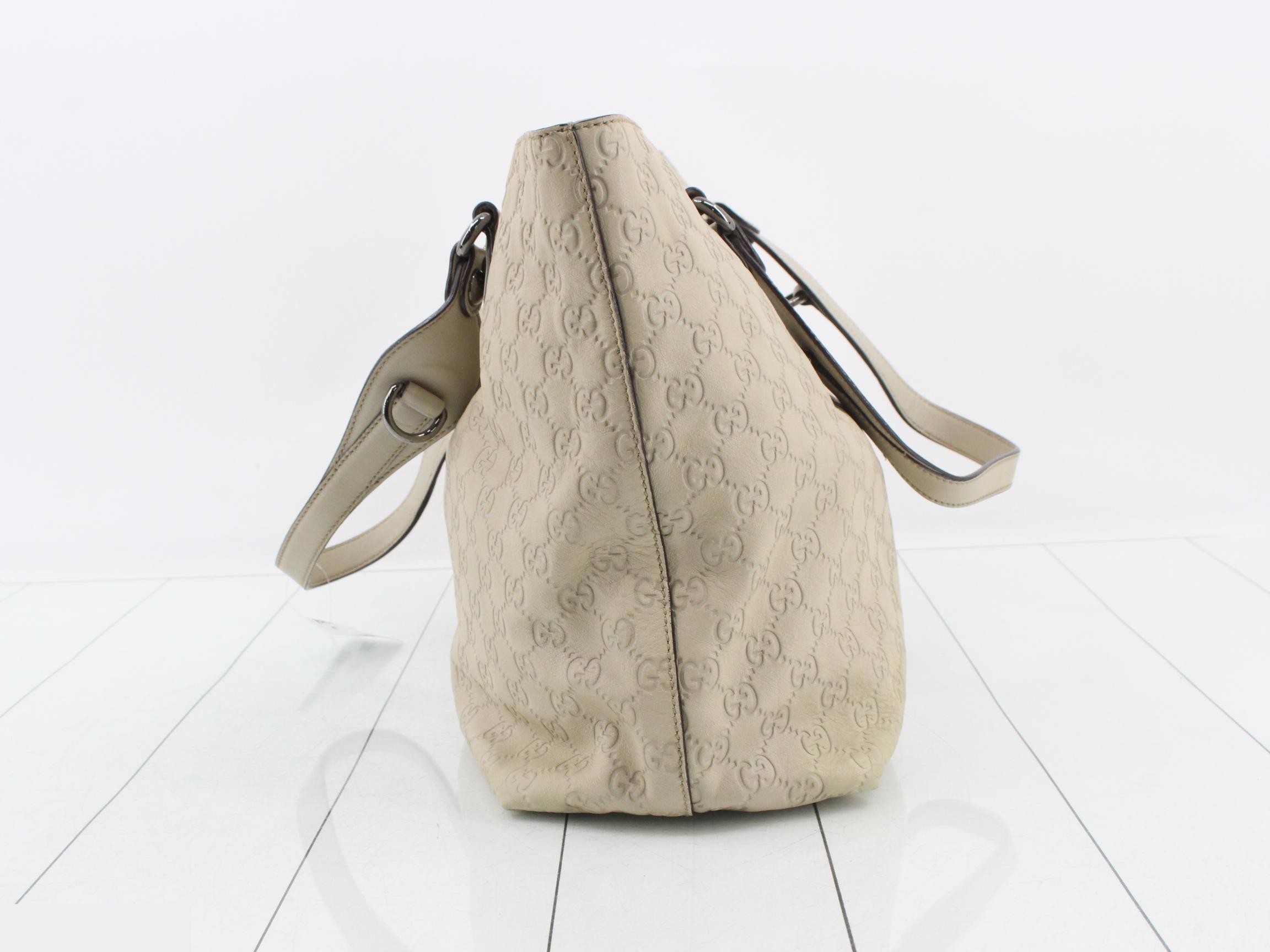 Guccissima tote bag, leather, ivory — view 3