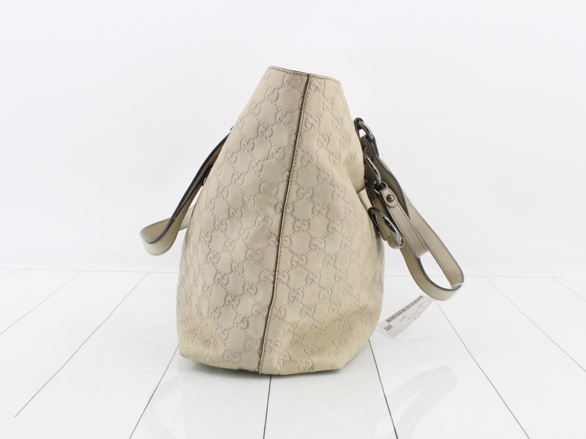 Guccissima tote bag, leather, ivory — view 4