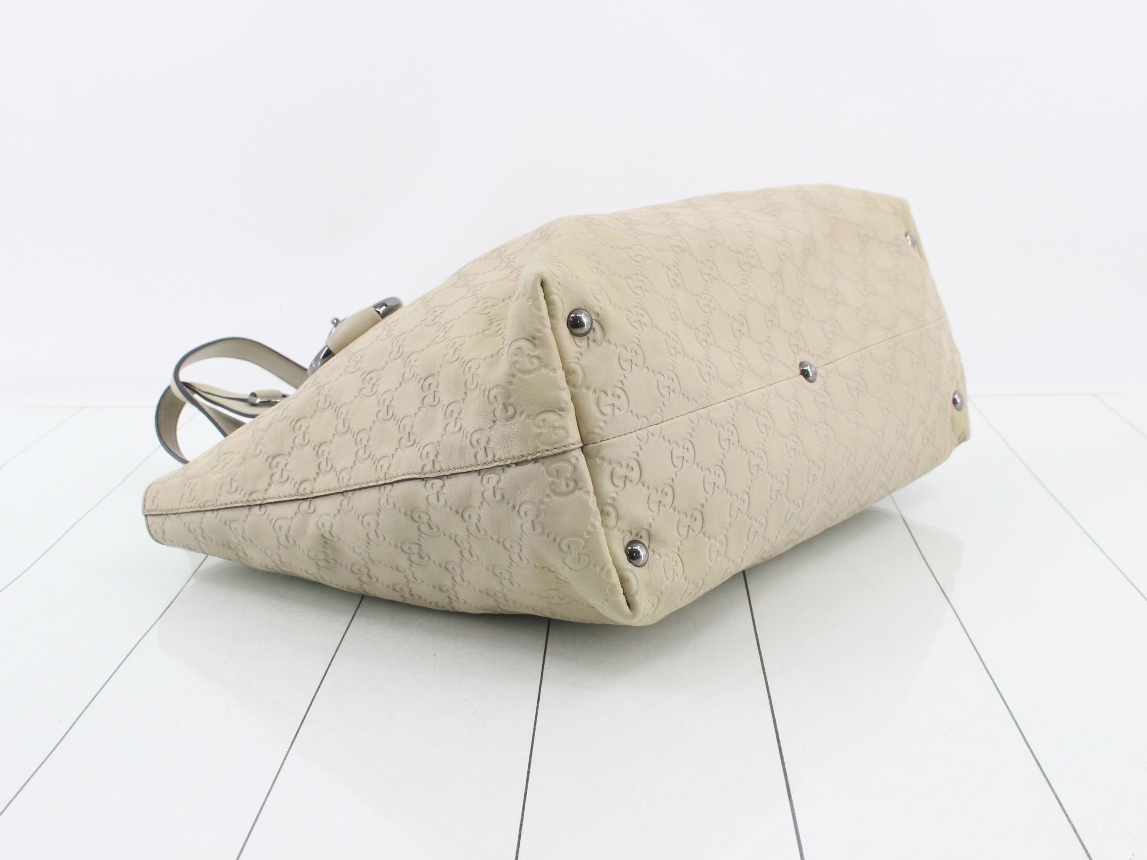 Guccissima tote bag, leather, ivory — view 5
