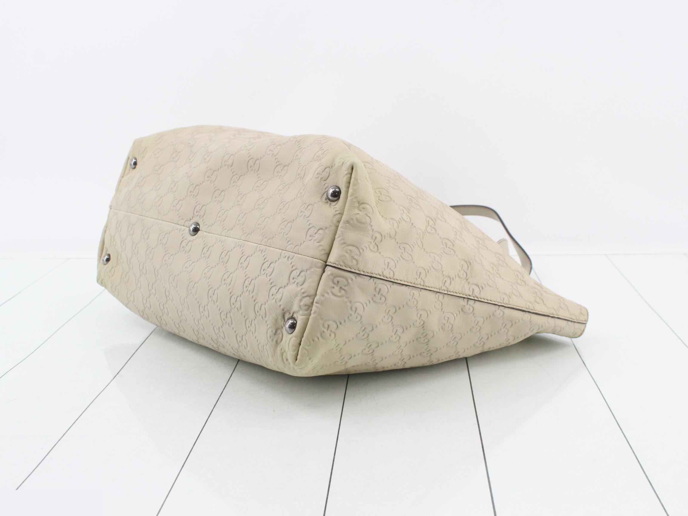 Guccissima tote bag, leather, ivory — view 6