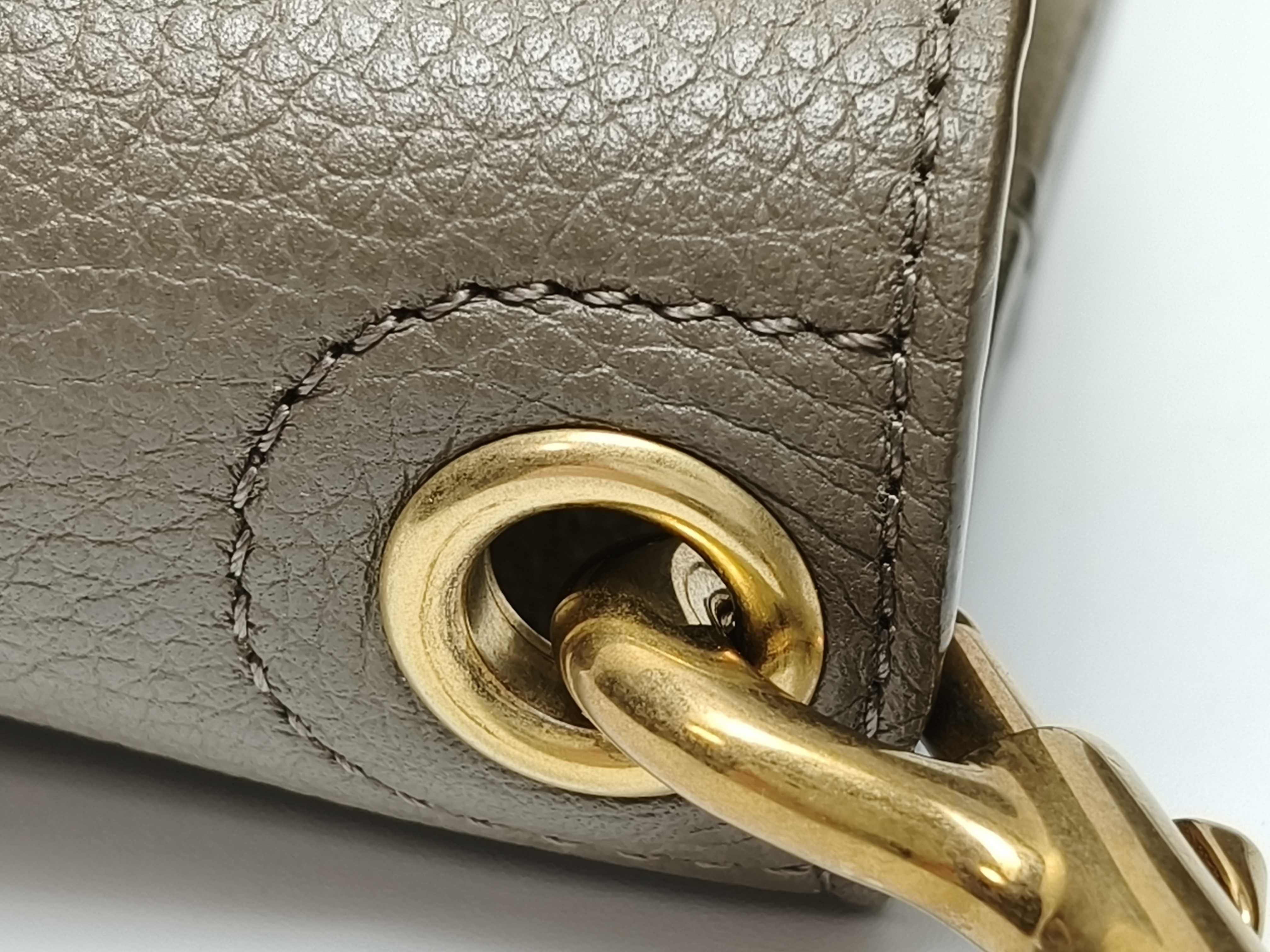 Sangle Bucket Small Leather Shoulder Bag Beige Shoulder Bag — view 5