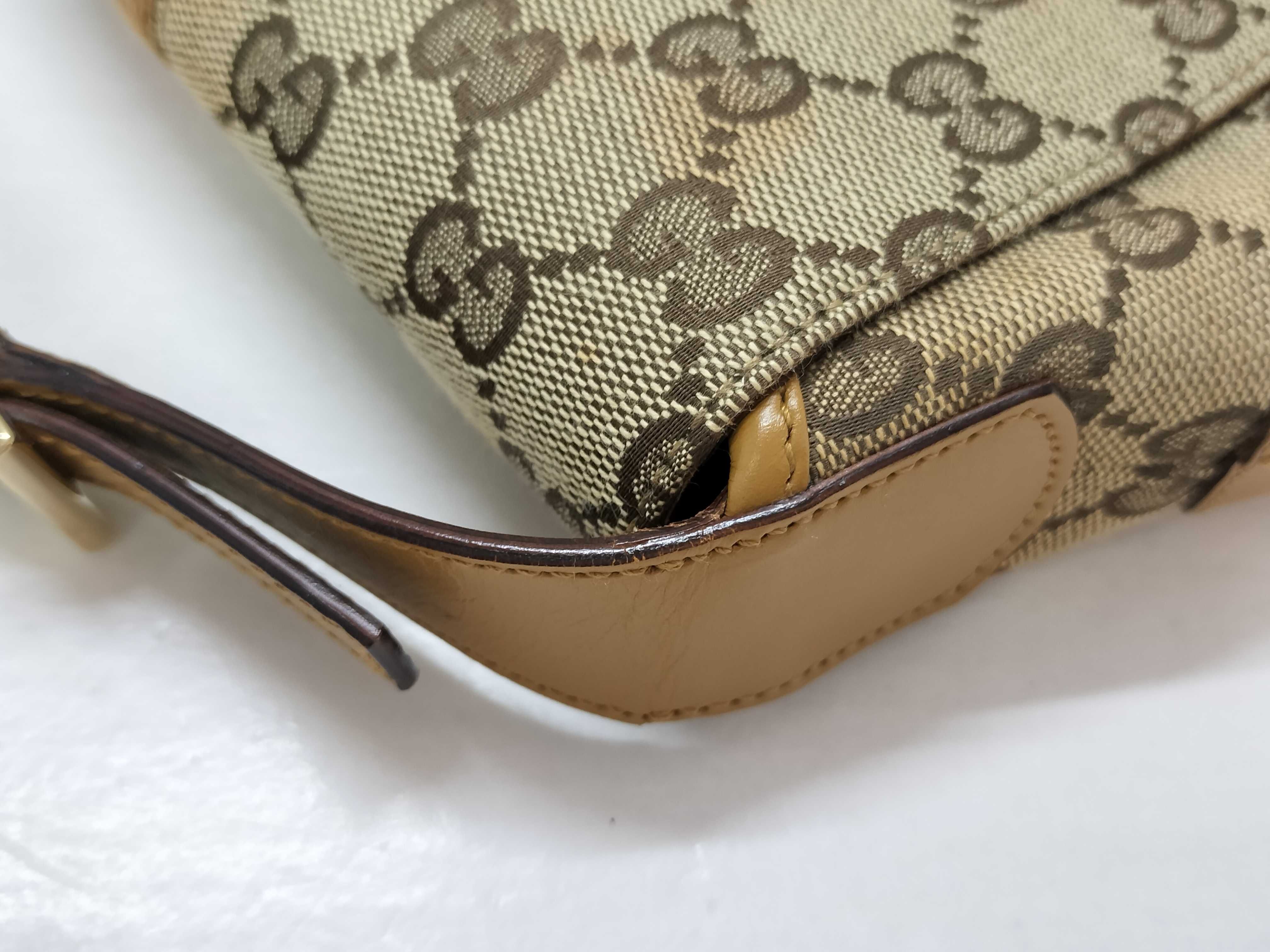 Jackie Canvas x Leather Shoulder Bag, Beige, 001 3824 (Handbag) — view 5