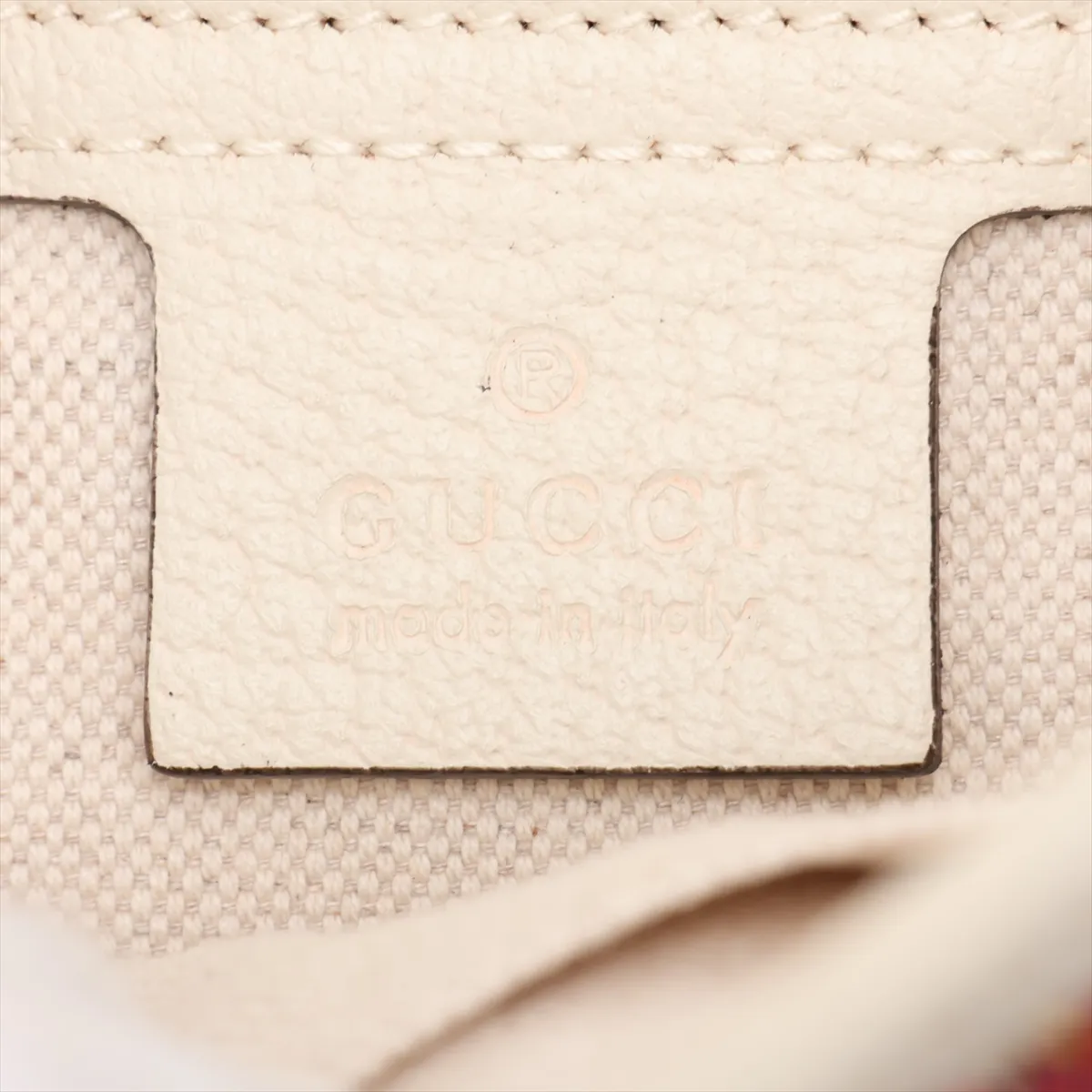 GG Flora New Jackie 550152 Canvas x Leather Shoulder Bag, White — view 11