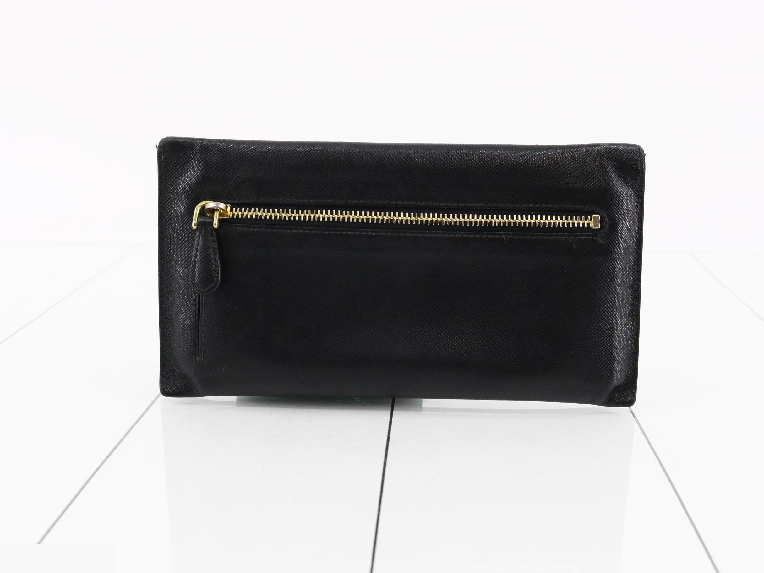 Saffiano Pouch Document Case Black — view 2