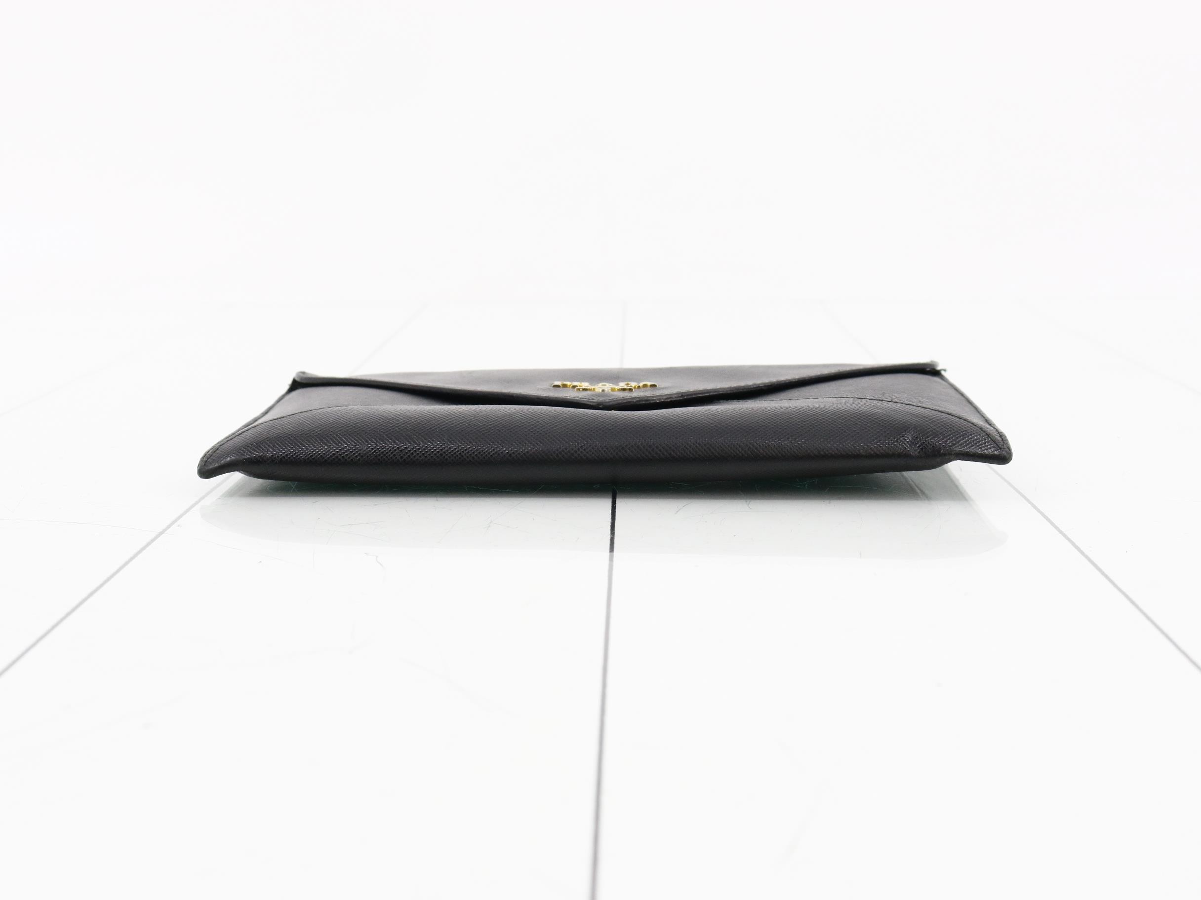 Saffiano Pouch Document Case Black — view 3