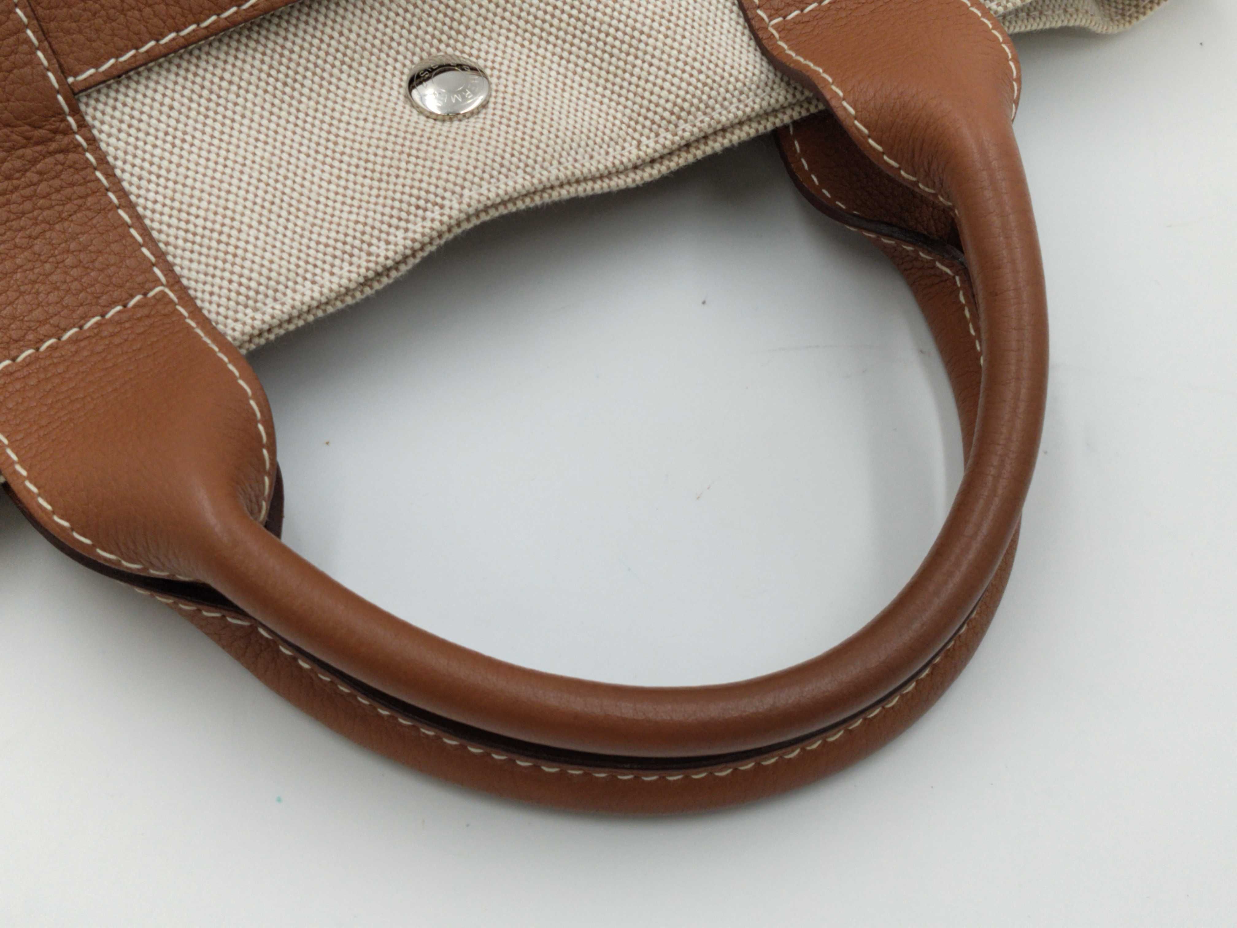 Sac Arne MM Toile H x Negonda Brown Silver Hardware Tote Bag — view 3