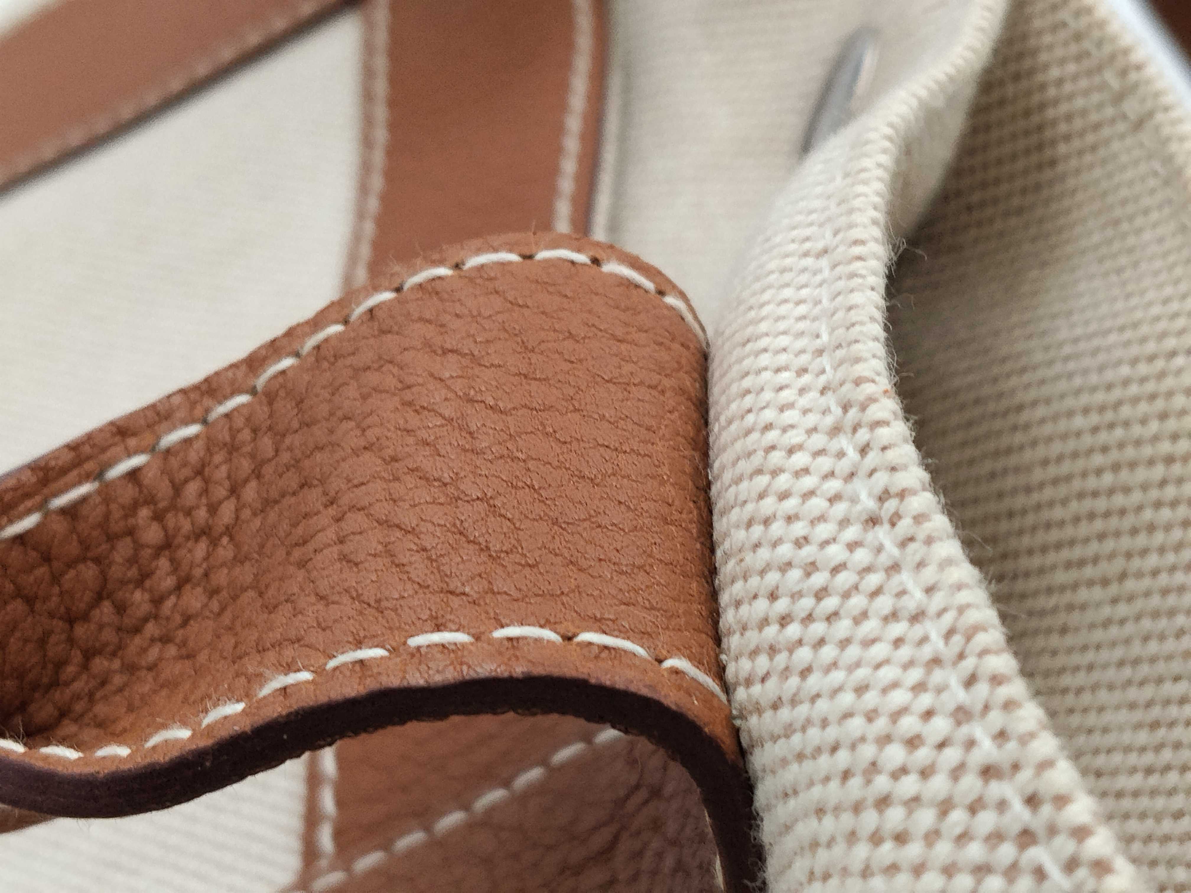 Sac Arne MM Toile H x Negonda Brown Silver Hardware Tote Bag — view 5