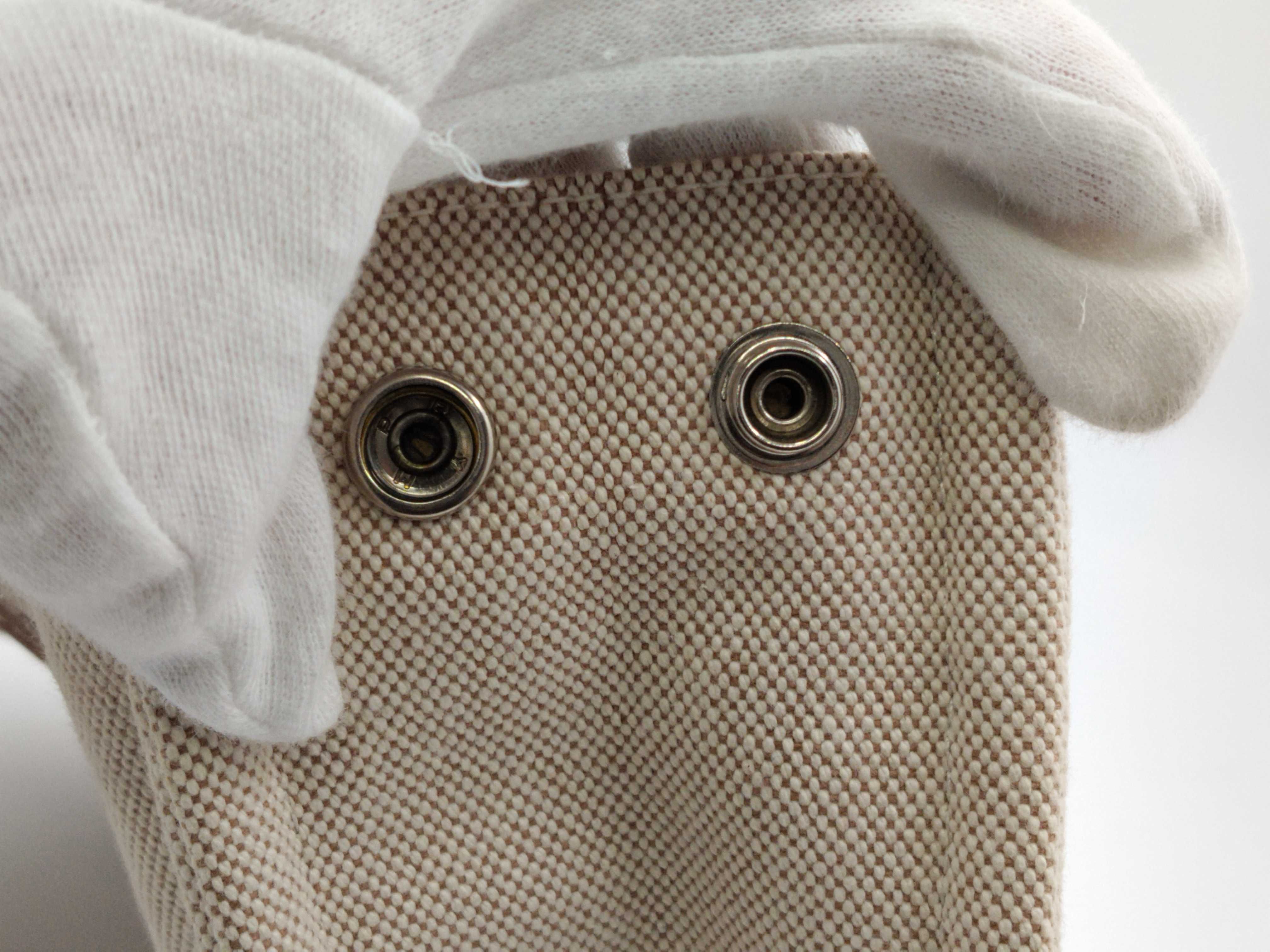 Sac Arne MM Toile H x Negonda Brown Silver Hardware Tote Bag — view 9