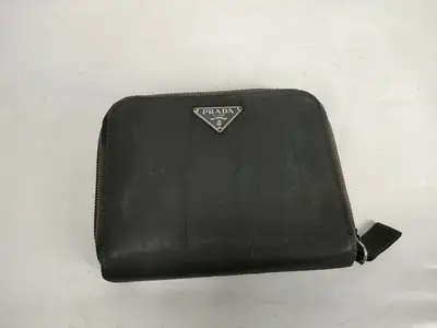 Nylon Tessuto Folding Wallet, Black
